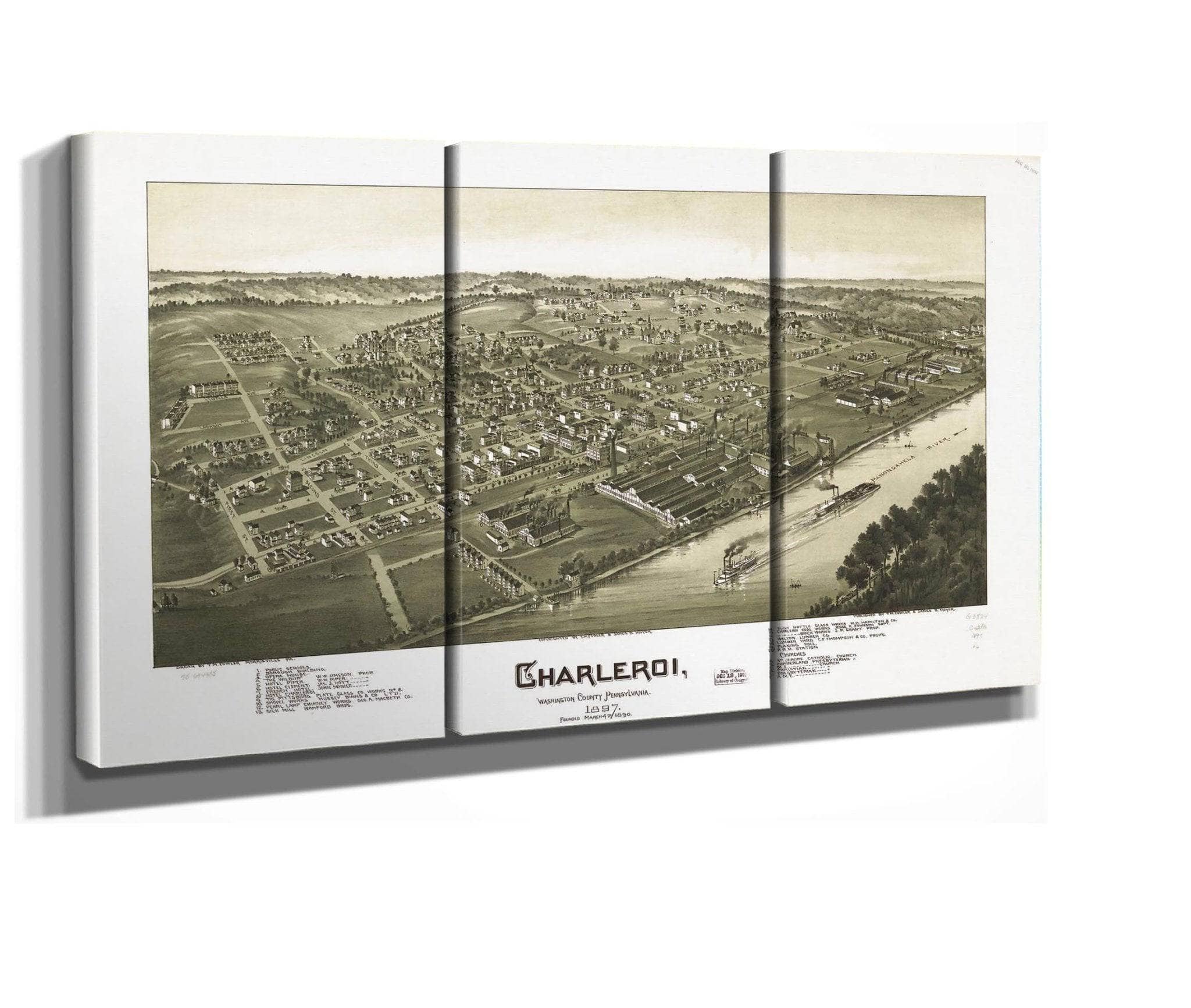Charleroi Washington County Pennsylvania 1897 State Of Pennsylvania - Image 2