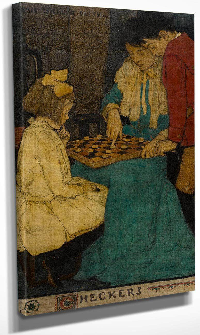 Checkers Scribners Magazine Illustration December 1902 By Jessie Willcox Smith