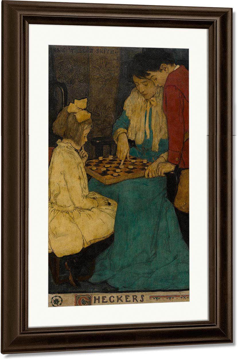 Checkers Scribners Magazine Illustration December 1902 By Jessie Willcox Smith - Image 4