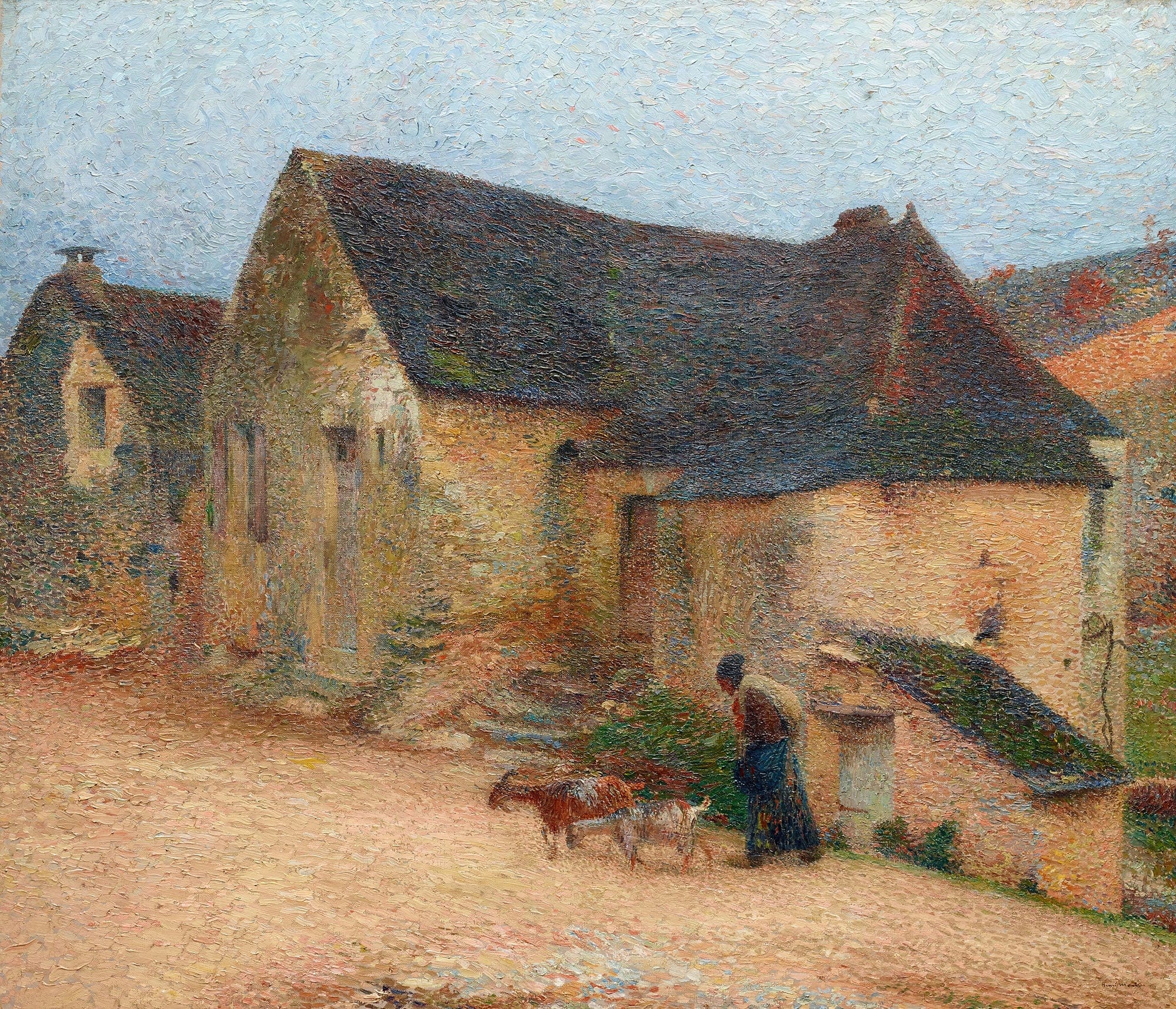 Chevriere Devant Une Vieille Maison A Labastide by Henri Martin