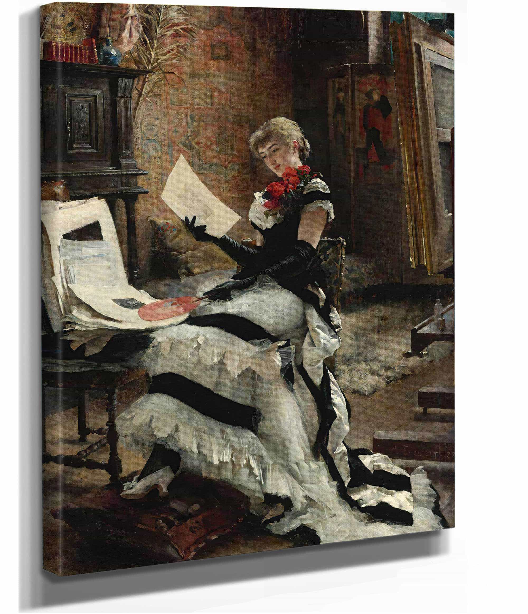 Chez Lartiste Les Gravures by Albert Edelfelt - Image 2