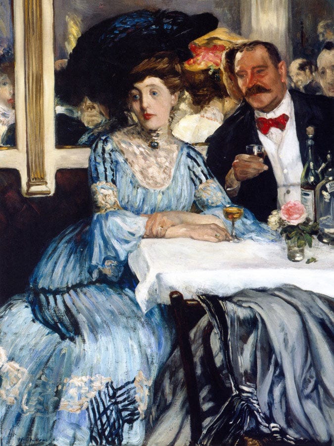 Chez Mouquin 1905 By William Glackens - Image 6