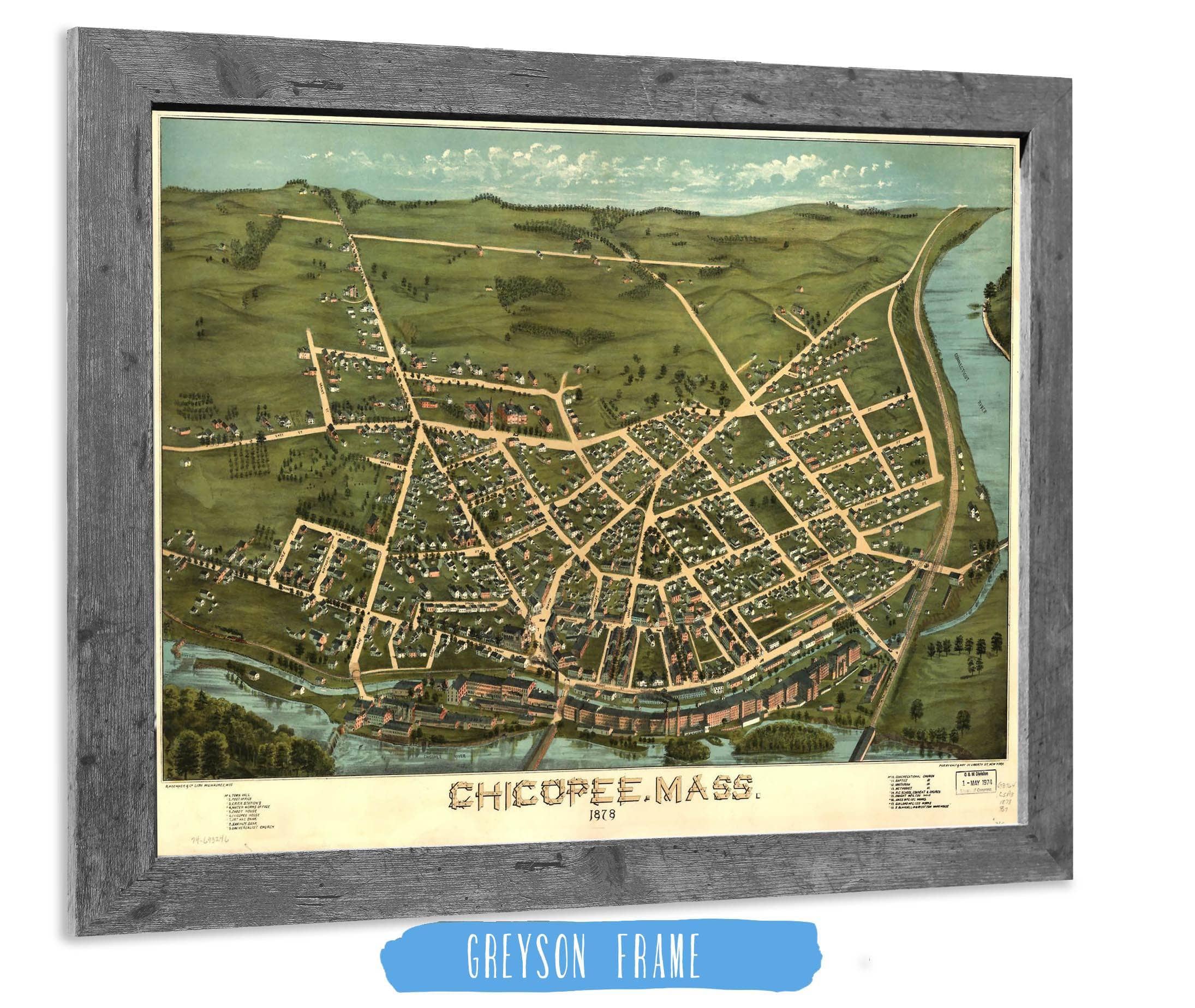Chicopee Mass 1878 State of Massachusetts - Image 6