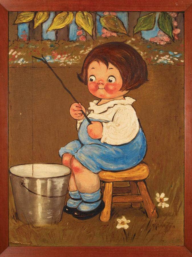 Child Fishing In A Pail By Grace G Drayton - Image 6