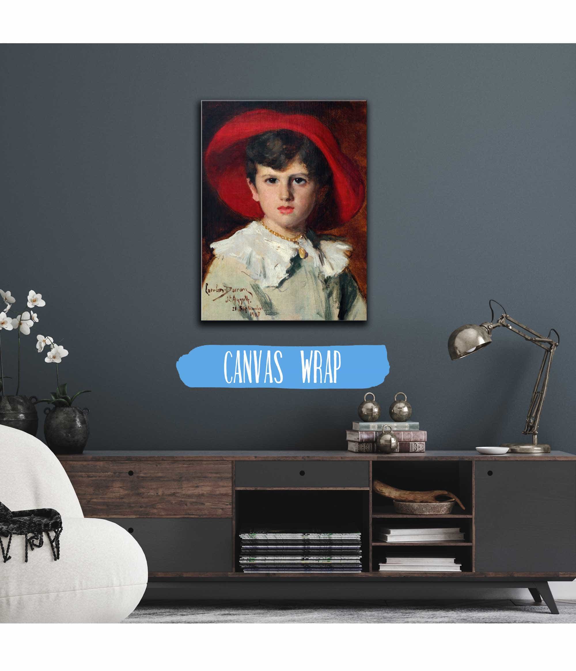 Child In A Red Hat Michel Feydeau Son Of Georges by Carolus Duran - Image 3