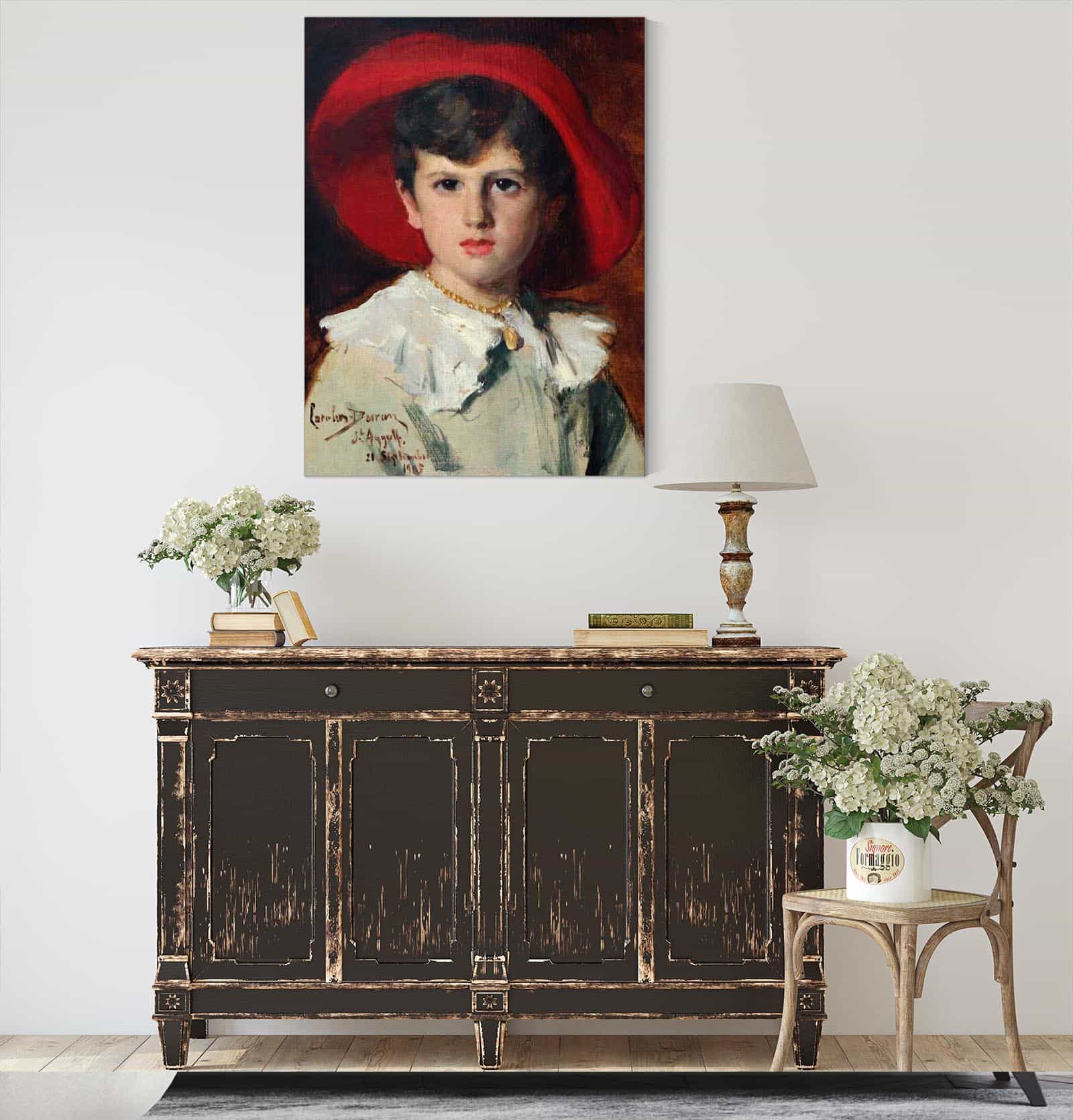 Child In A Red Hat Michel Feydeau Son Of Georges by Carolus Duran - Image 4
