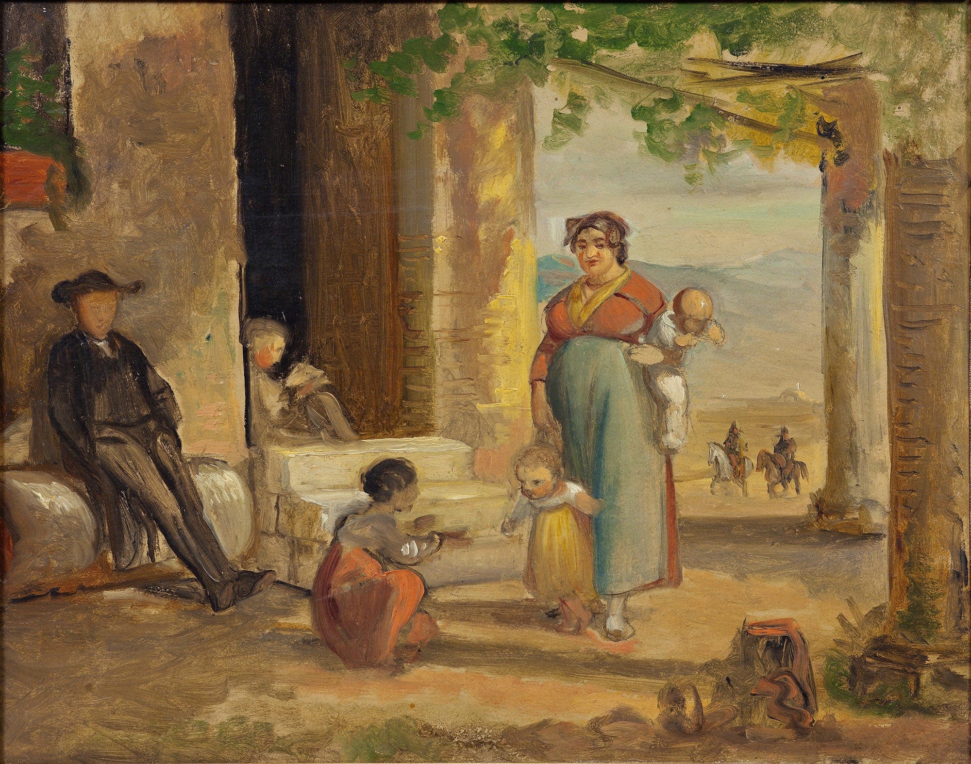 Child Learning To Walk Before by Wilhelm Marstrand