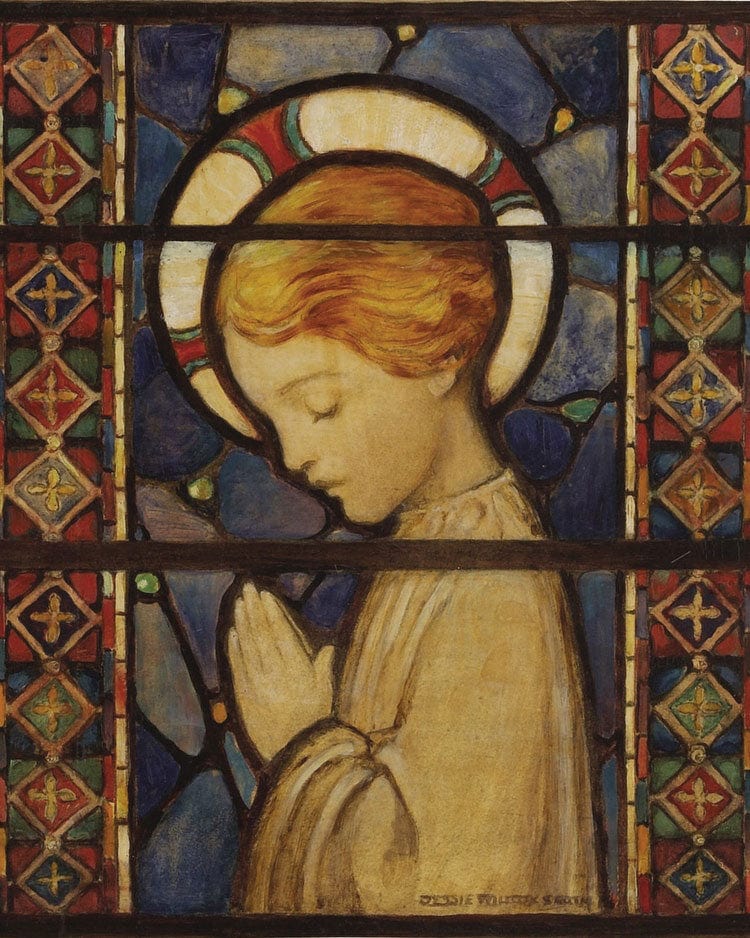Child Praying 1920 Original Cover Illustration For Good Housekeeping December 1920 By Jessie Willcox Smith - Image 6