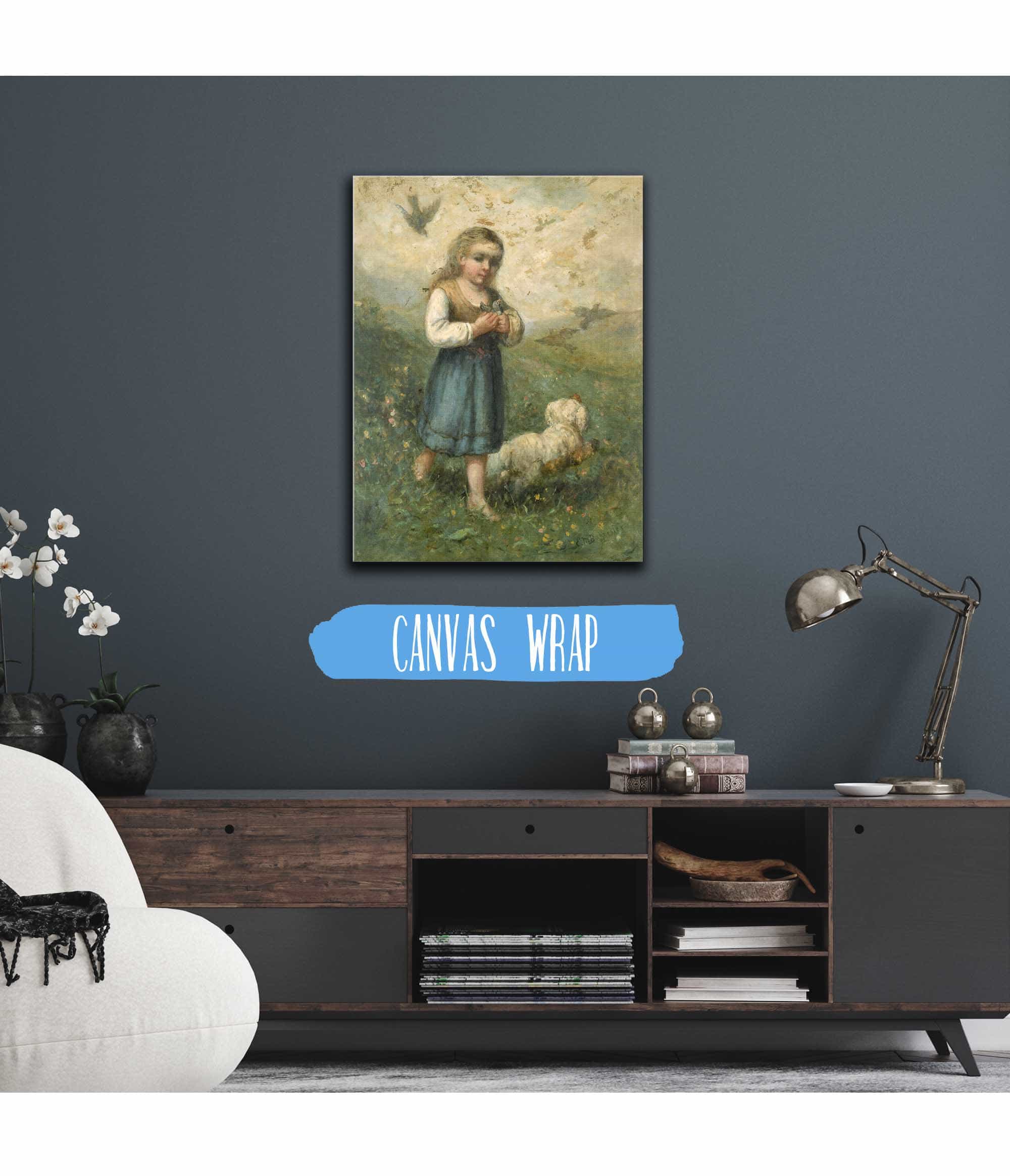 Child With Birds And Dog by Edward Mitchell Bannister - Image 3