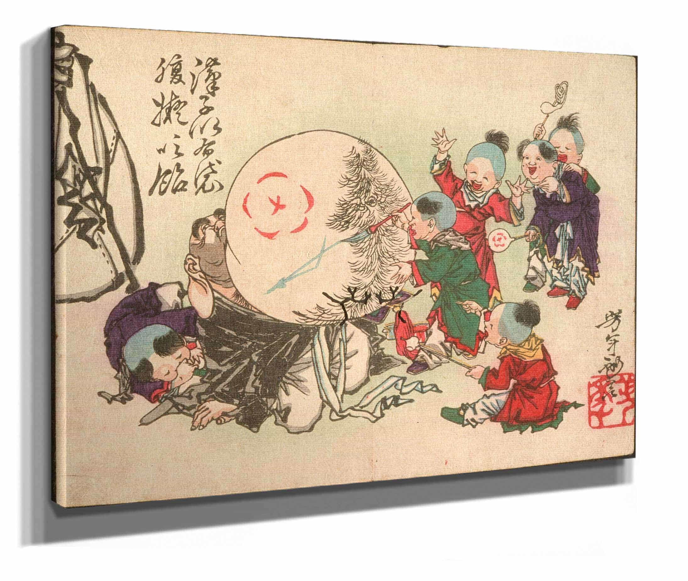 Children Blowing Up Hoteis Belly And Painting It Like Candy by Tsukioka Yoshitoshi - Image 2