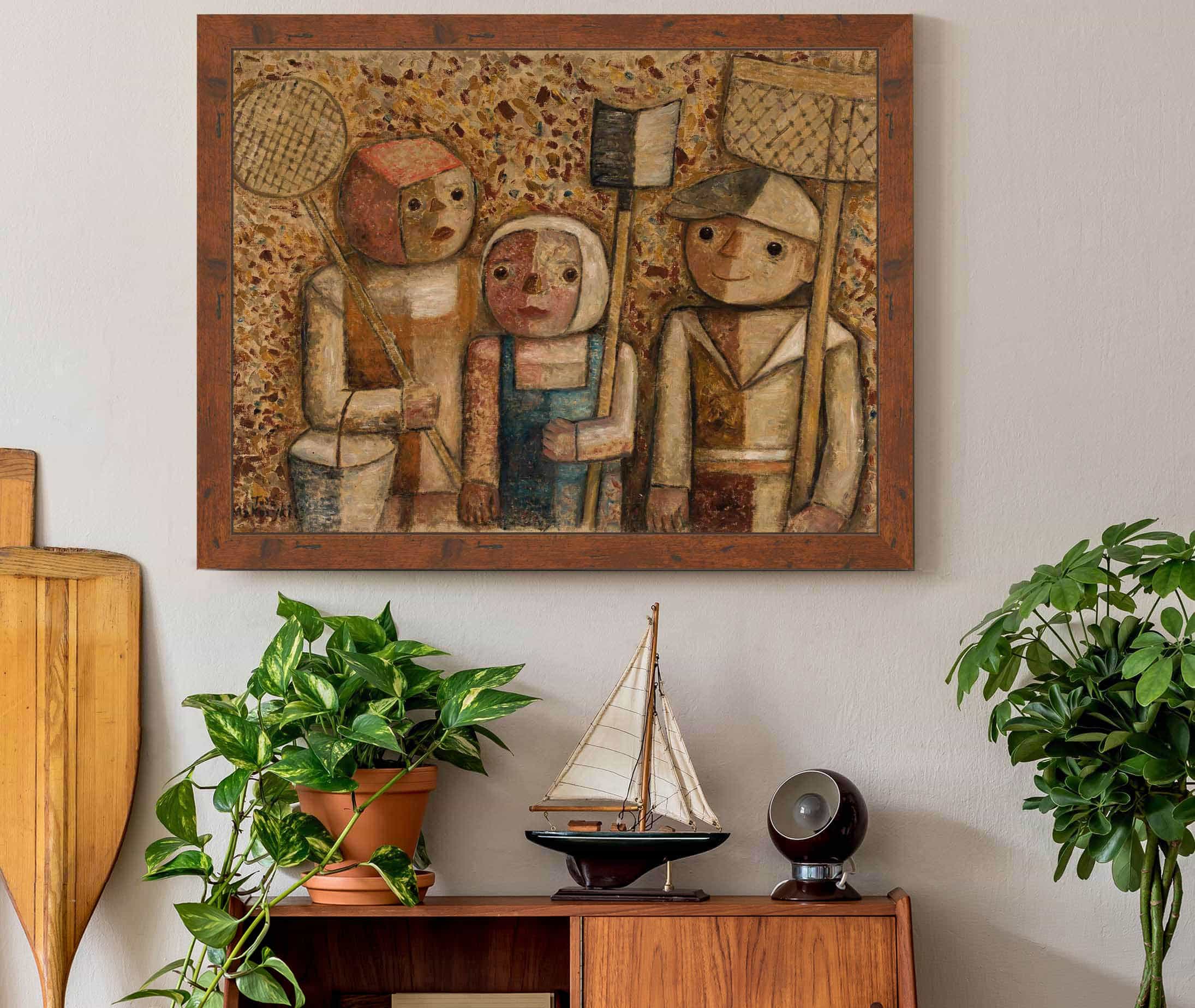 Children Going Fishing by Tadeusz Makowski - Image 3
