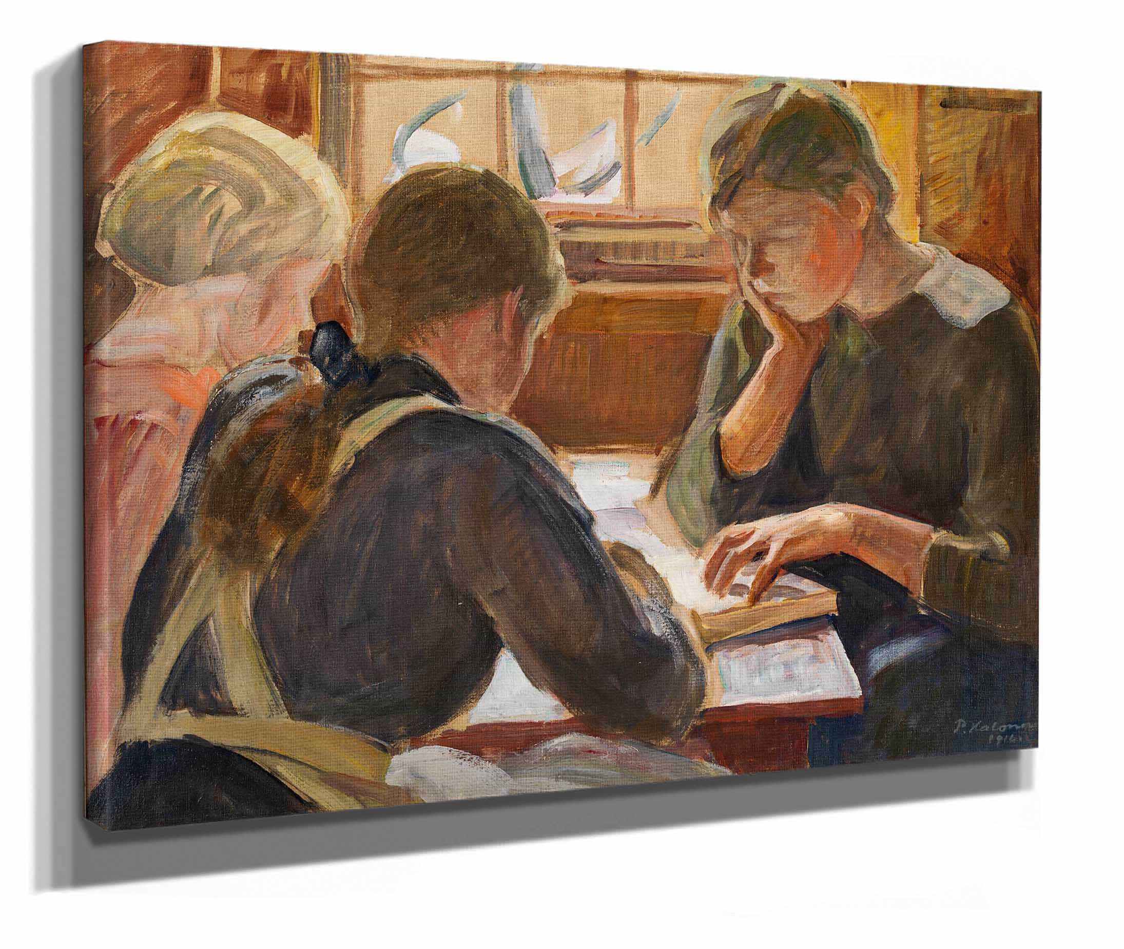 Children Reading by Pekka Halonen - Image 2
