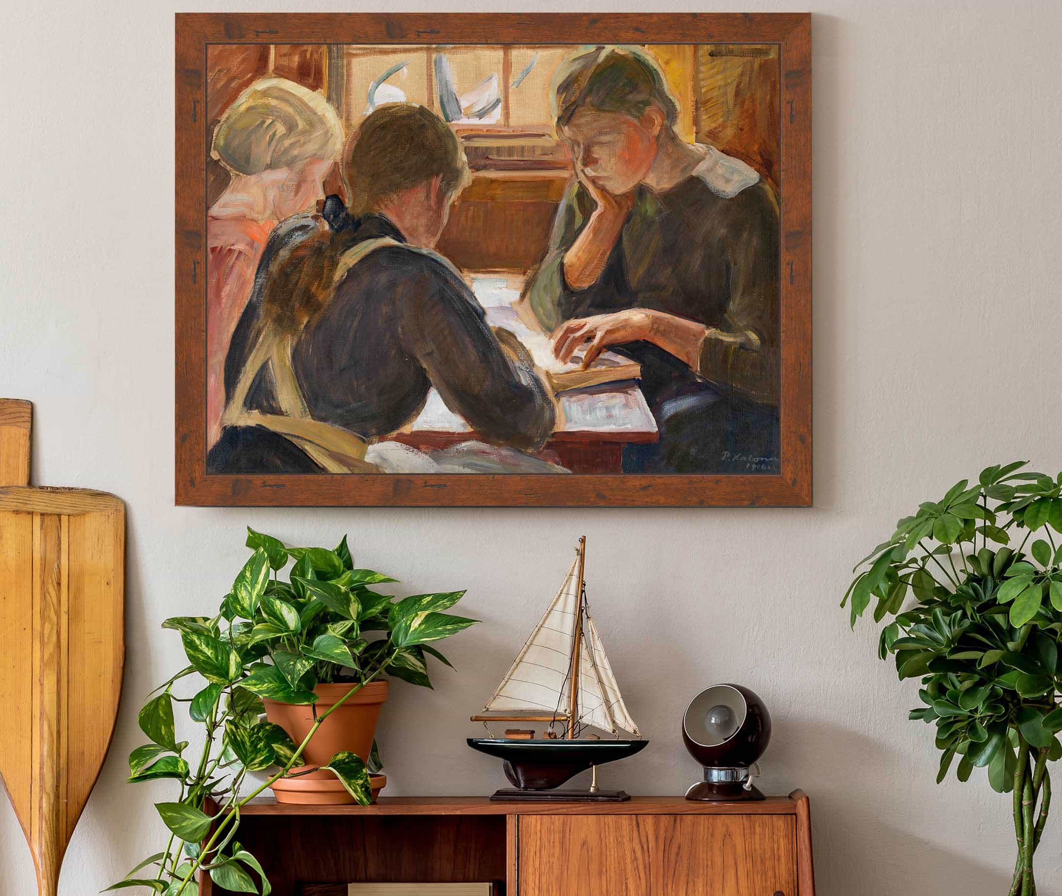 Children Reading by Pekka Halonen - Image 3
