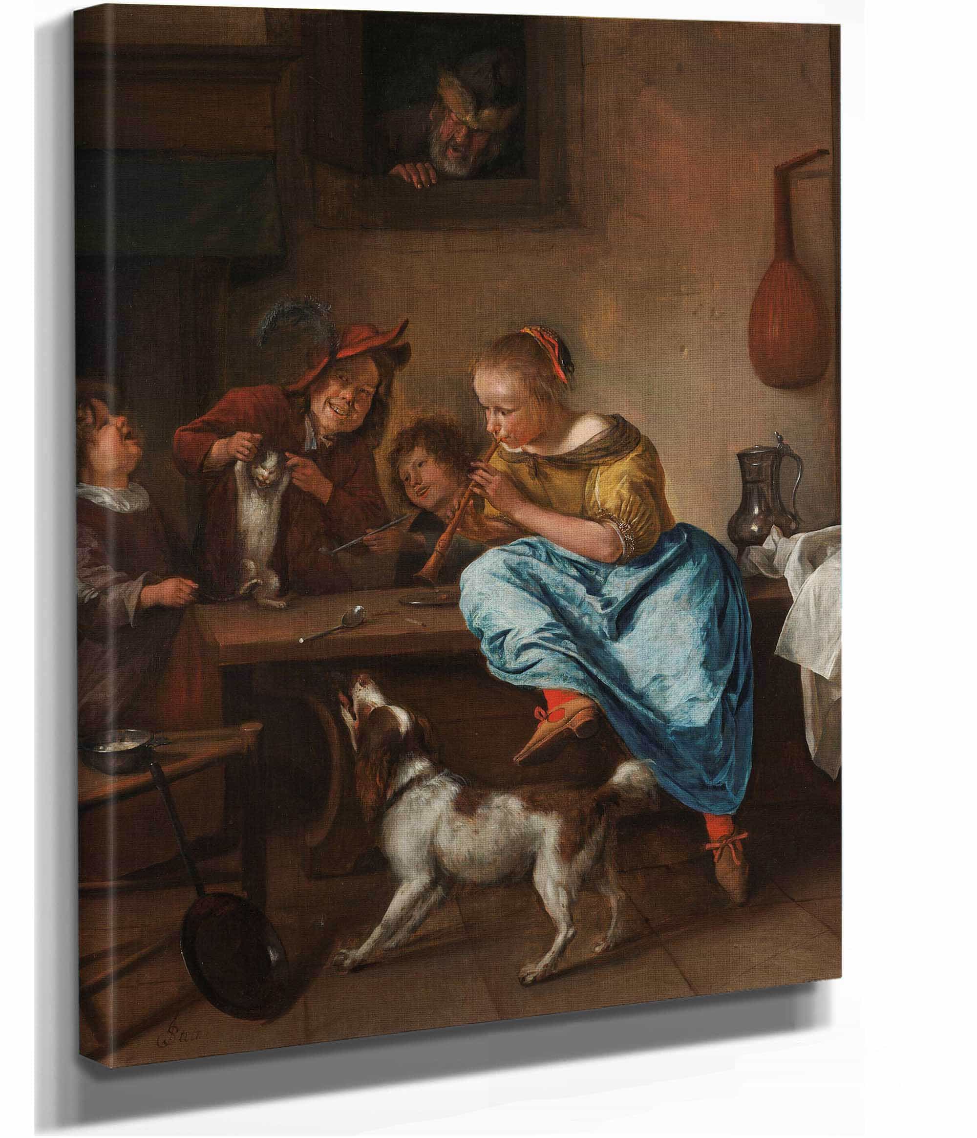 Children Teaching A Cat To Dance Known As The Dancing Lesson by Jan Steen - Image 2