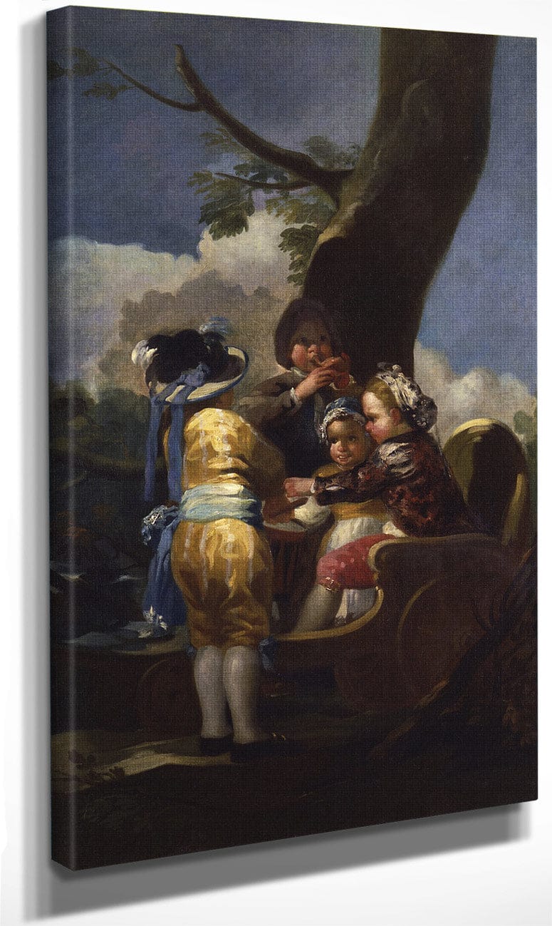 Children With A Cart By Francisco De Goya