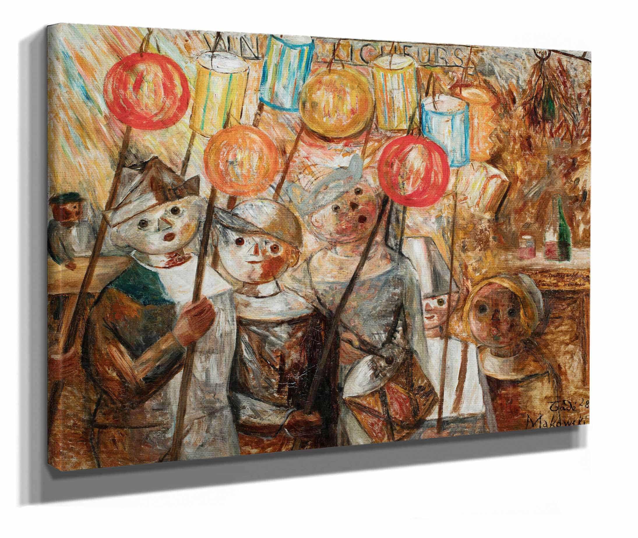 Children With Torches La Retraite Aux Flambeaux by Tadeusz Makowski - Image 2