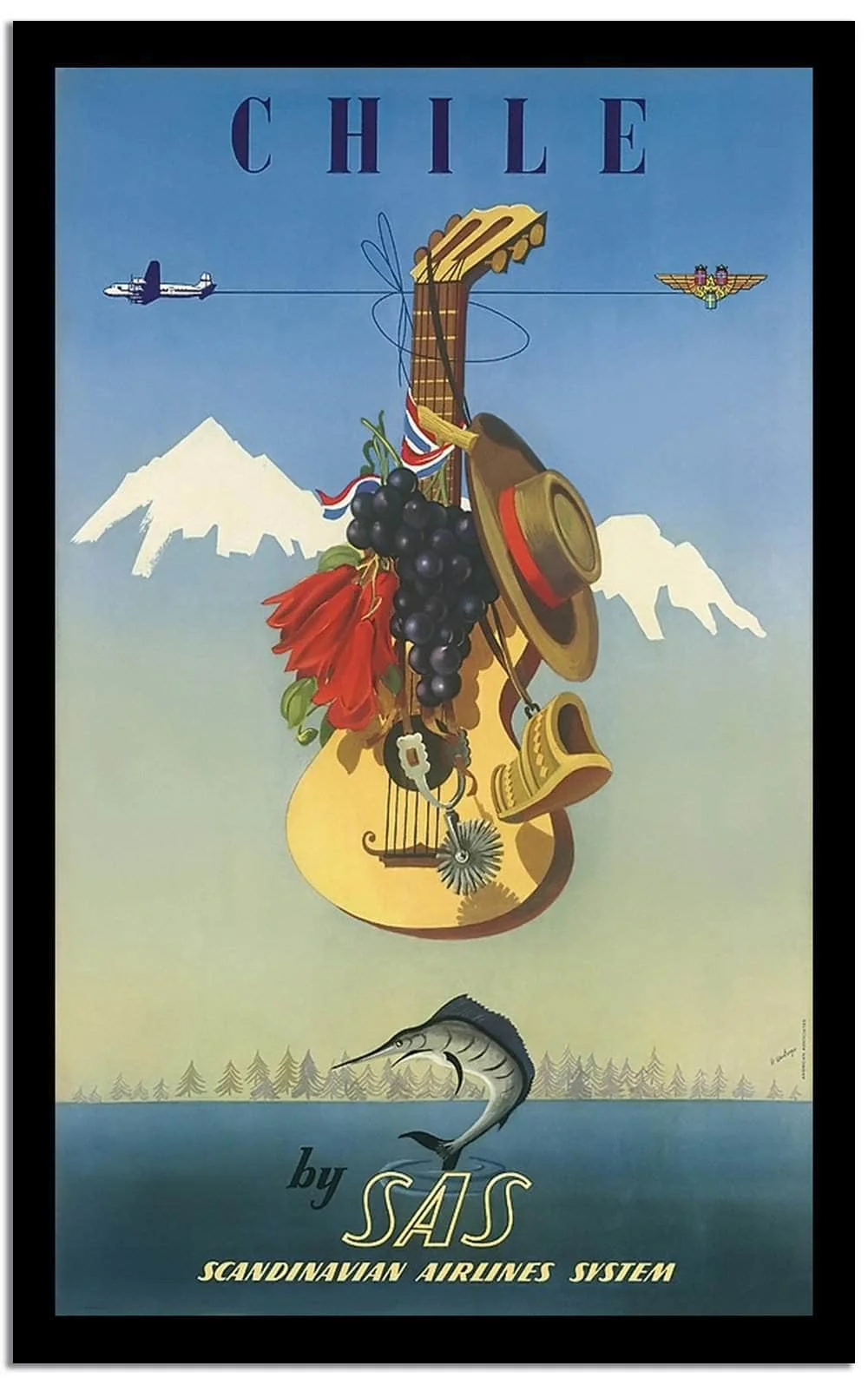 Chile  Vintage Poster - Image 2