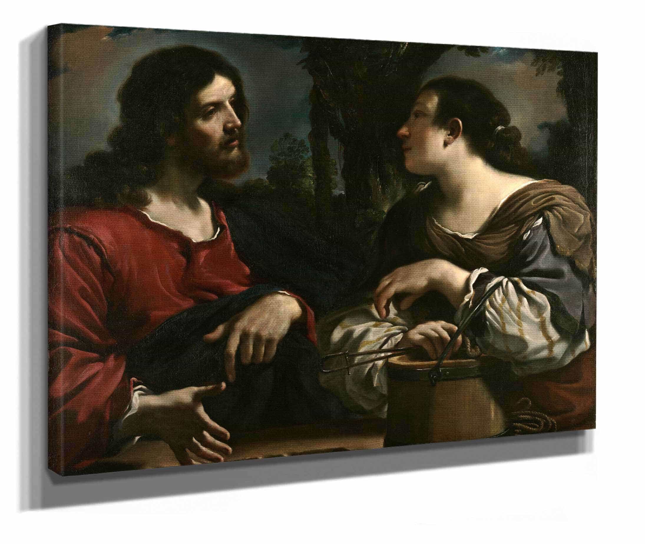 Christ And The Woman Of Samaria by Guercino - Image 2
