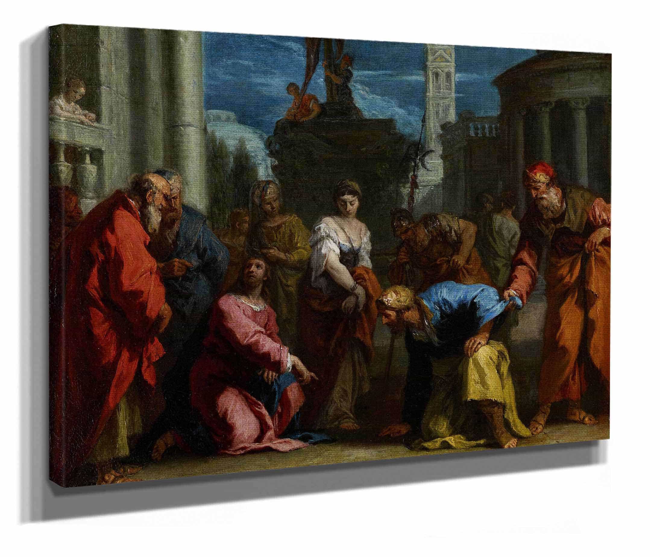 Christ And The Woman Taken In Adultery S by Sebastiano Ricci - Image 2