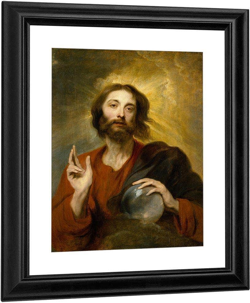 Christ As Salvator Mundi By Anthony Van Dyck - Image 3