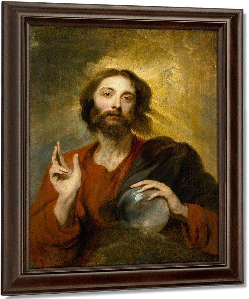 Christ As Salvator Mundi By Anthony Van Dyck - Image 5
