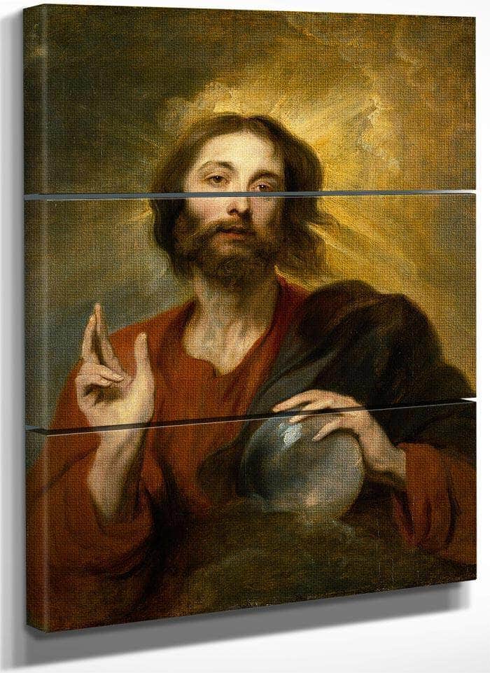 Christ As Salvator Mundi By Anthony Van Dyck - Image 6