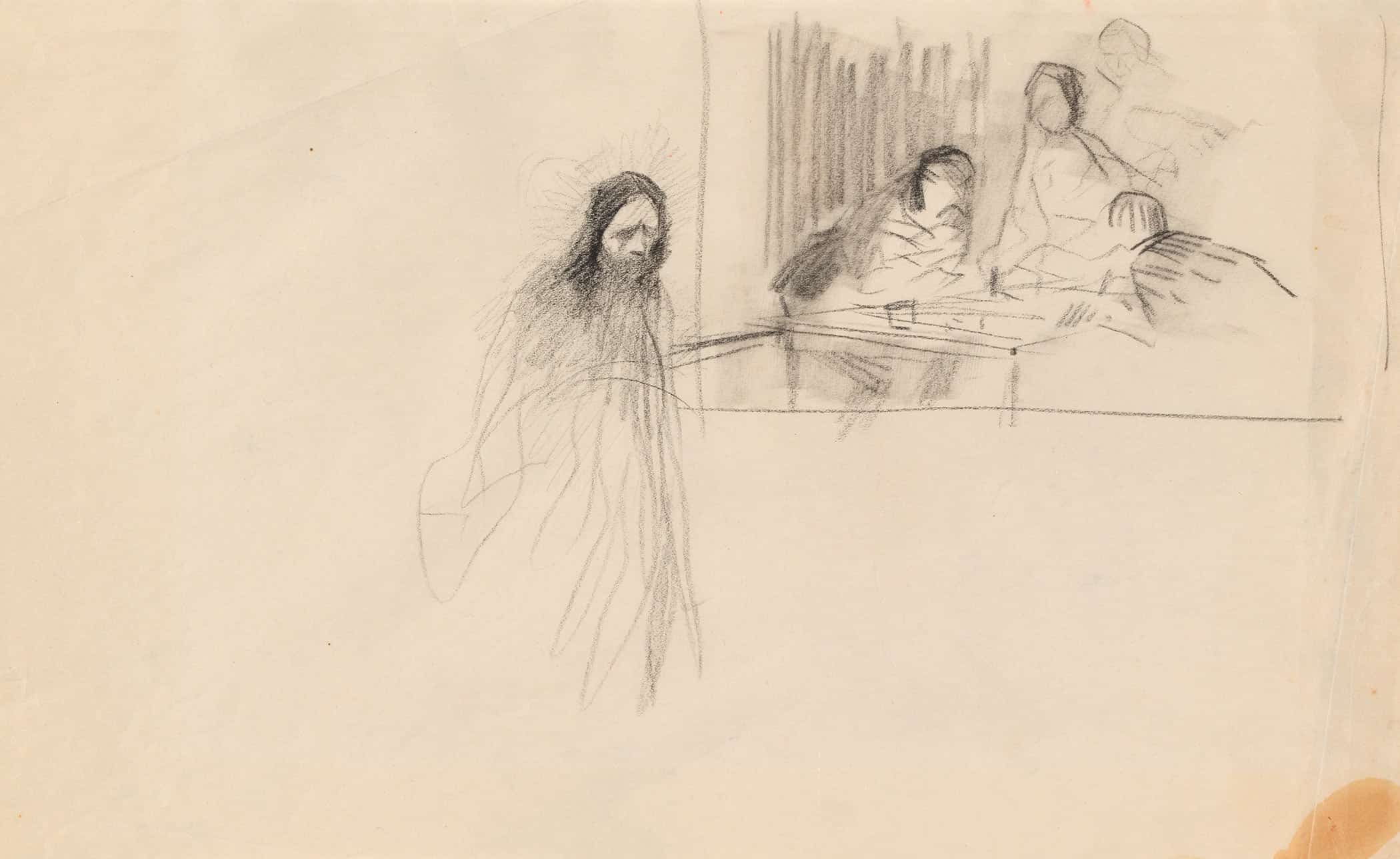 Christ At Emmaus by Jean Louis Forain - Image 2