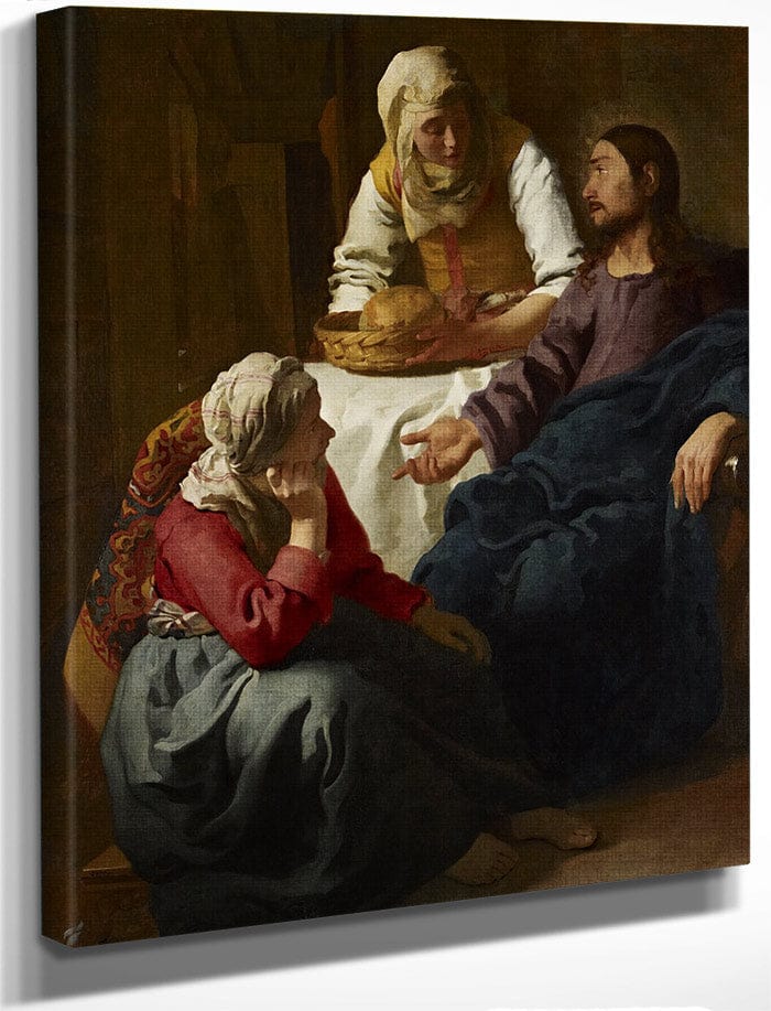 Christ In The House Of Martha And Mary 1656 By Johannes Vermeer