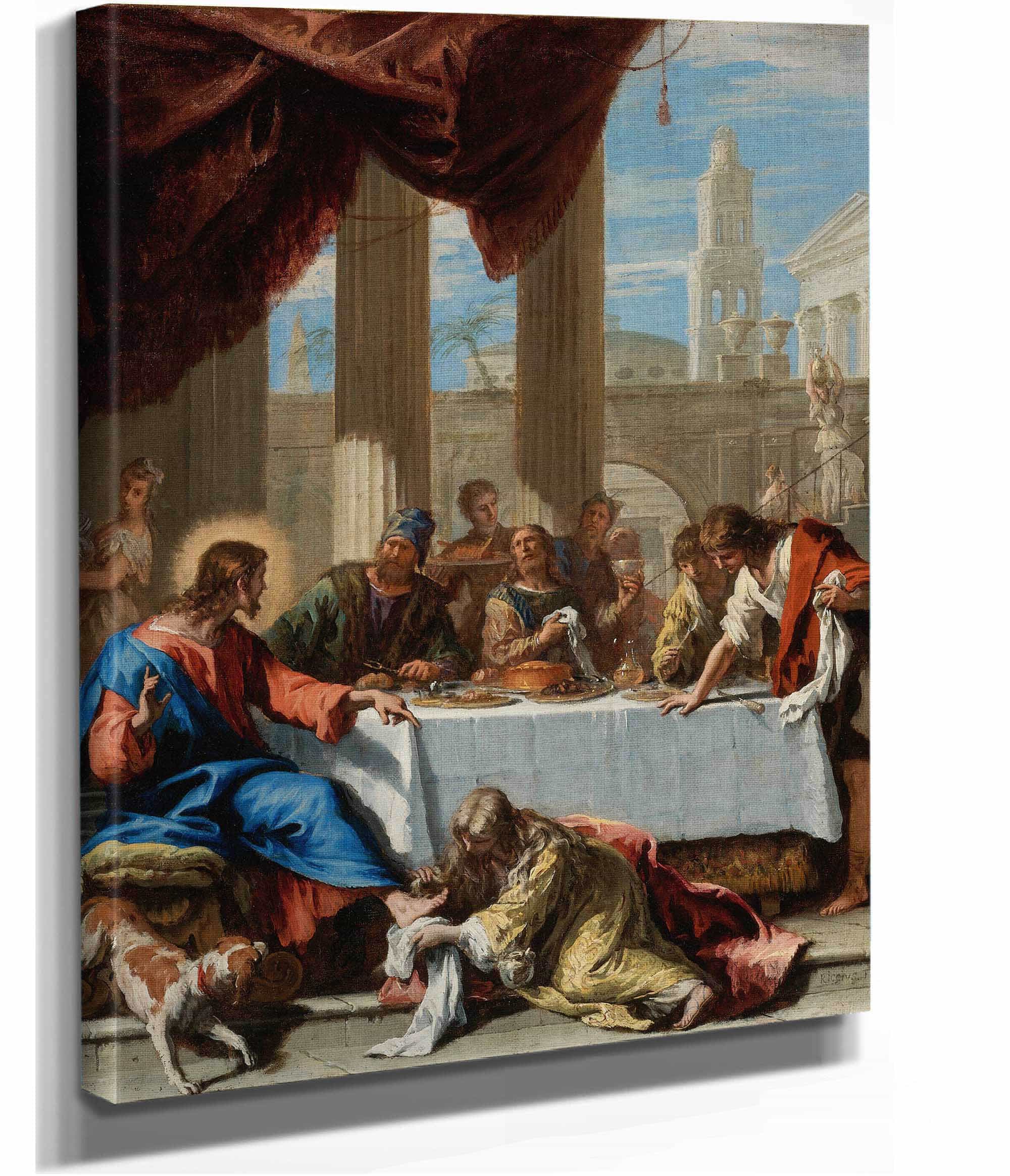 Christ In The House Of Simon by Sebastiano Ricci - Image 2