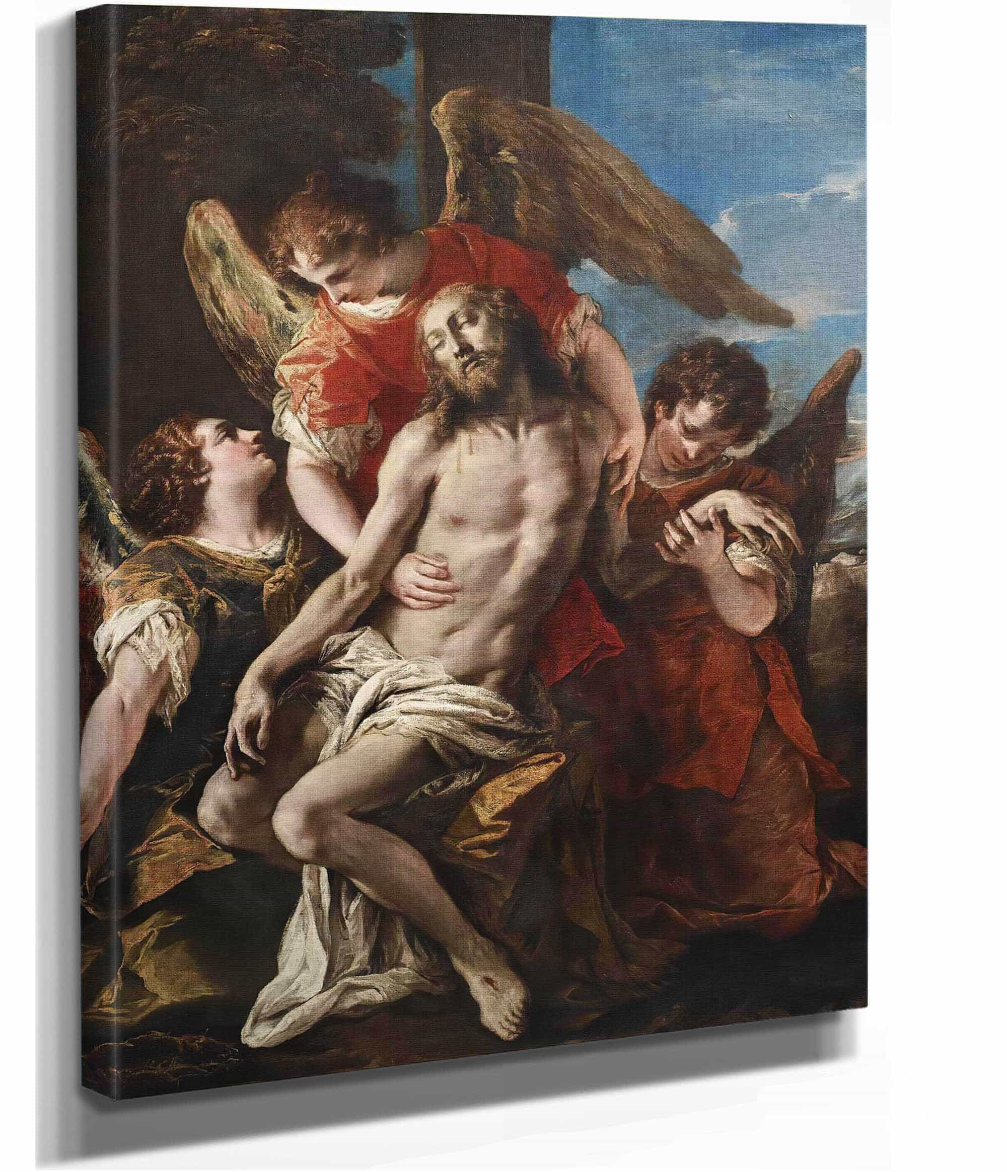 Christ Mourned By Three Angels by Sebastiano Ricci - Image 2