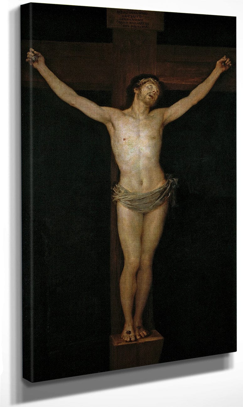 Christ On The Cross 1780 255X154Cm Museo Del Prado Madrid P00745 By Francisco De Goya