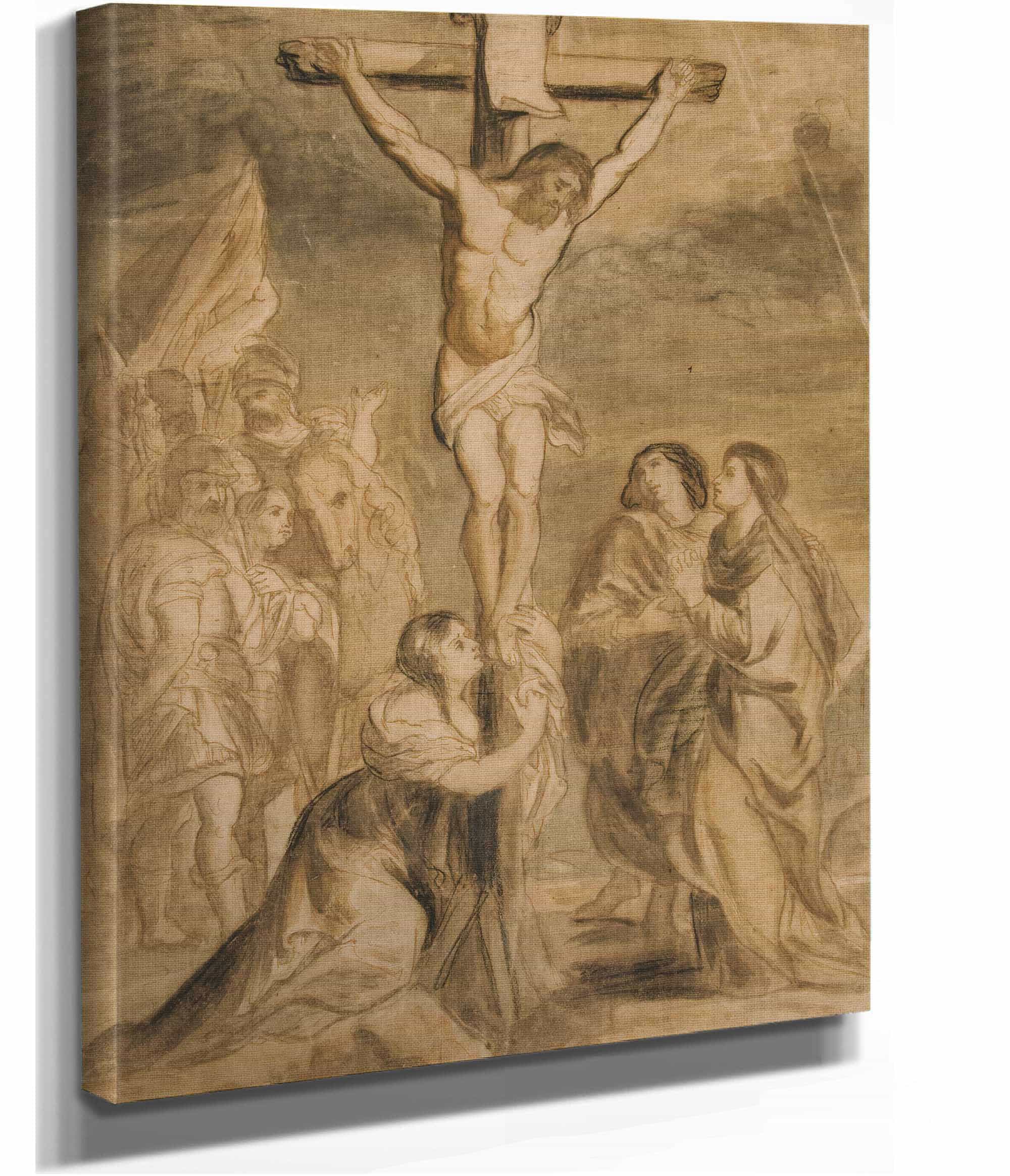 Christ On The Cross Surrounded By Virgin And Saints by Theodore Gericault - Image 2