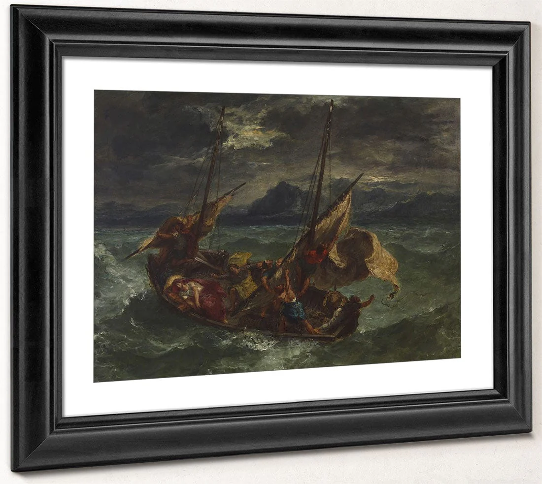 Christ On The Sea Of Galilee By Ferdinand Victor Eugene Delacroix - Image 4