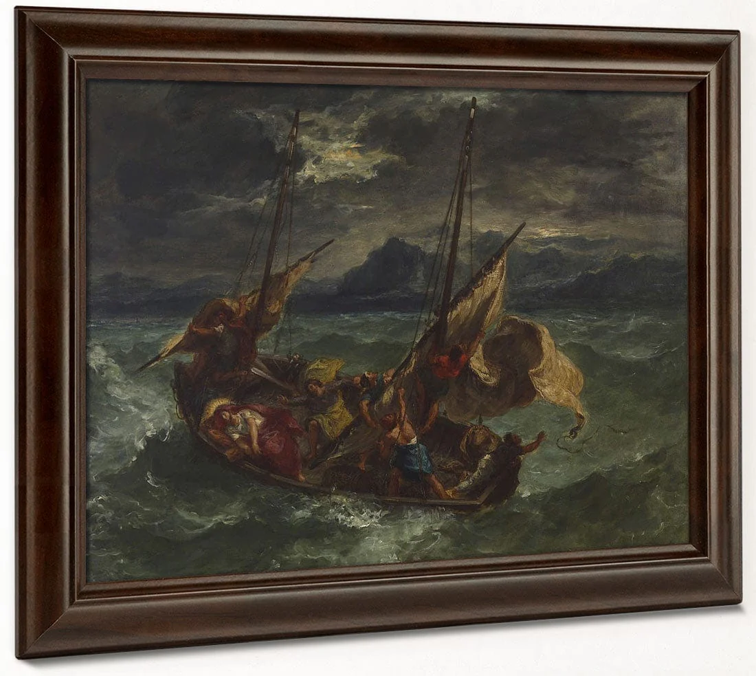 Christ On The Sea Of Galilee By Ferdinand Victor Eugene Delacroix - Image 6