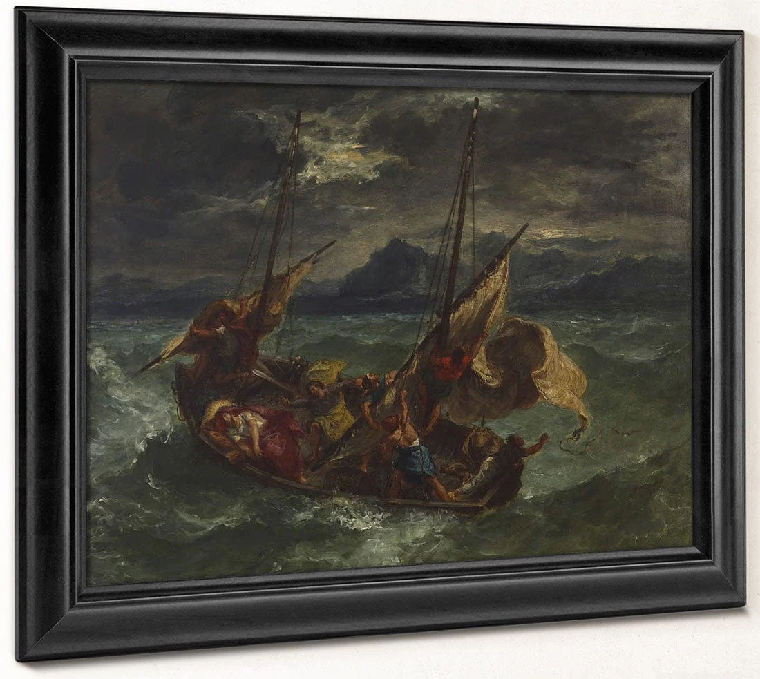 Christ On The Sea Of Galilee By Ferdinand Victor Eugene Delacroix - Image 8