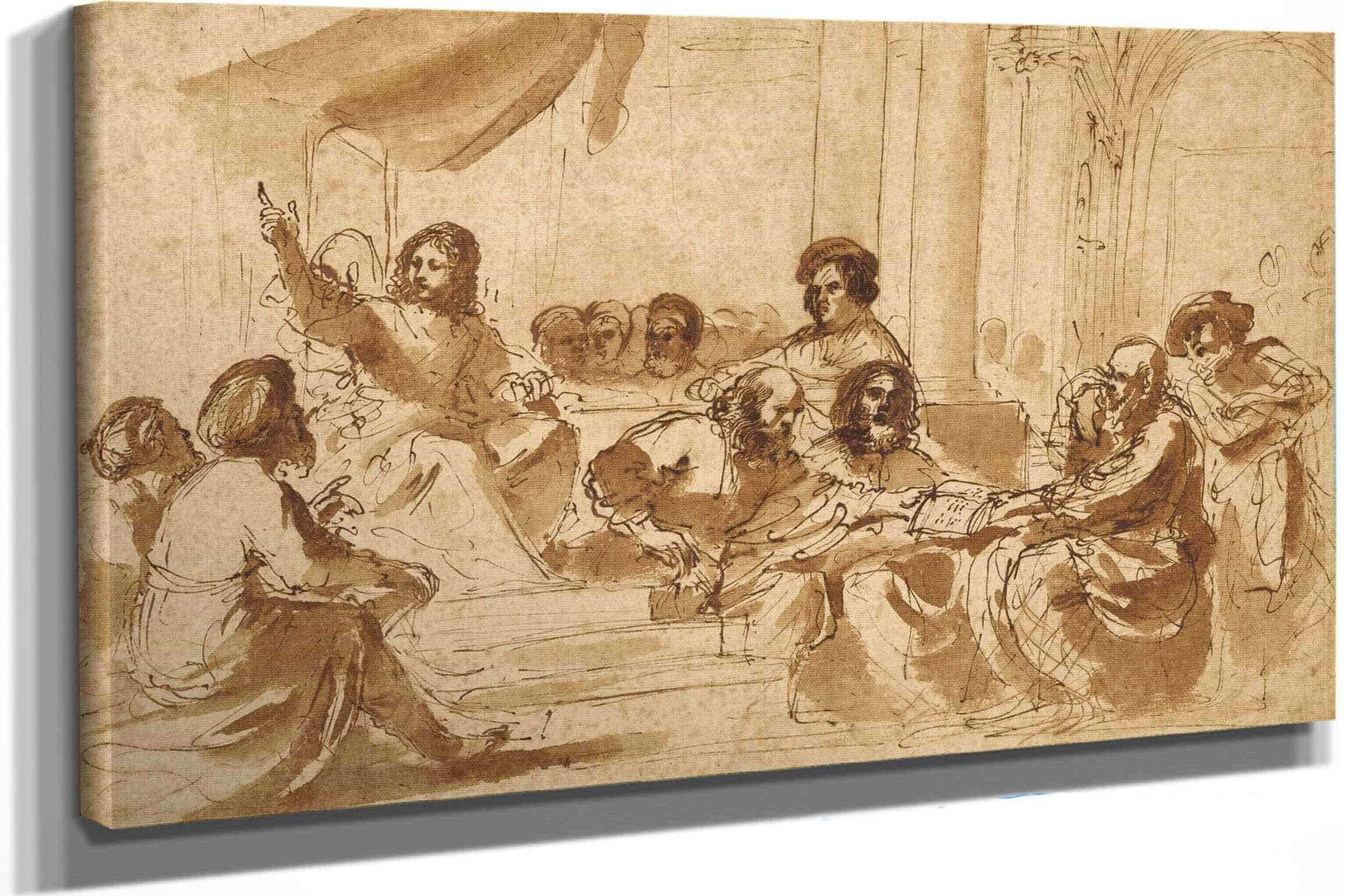 Christ Preaching In The Temple by Guercino