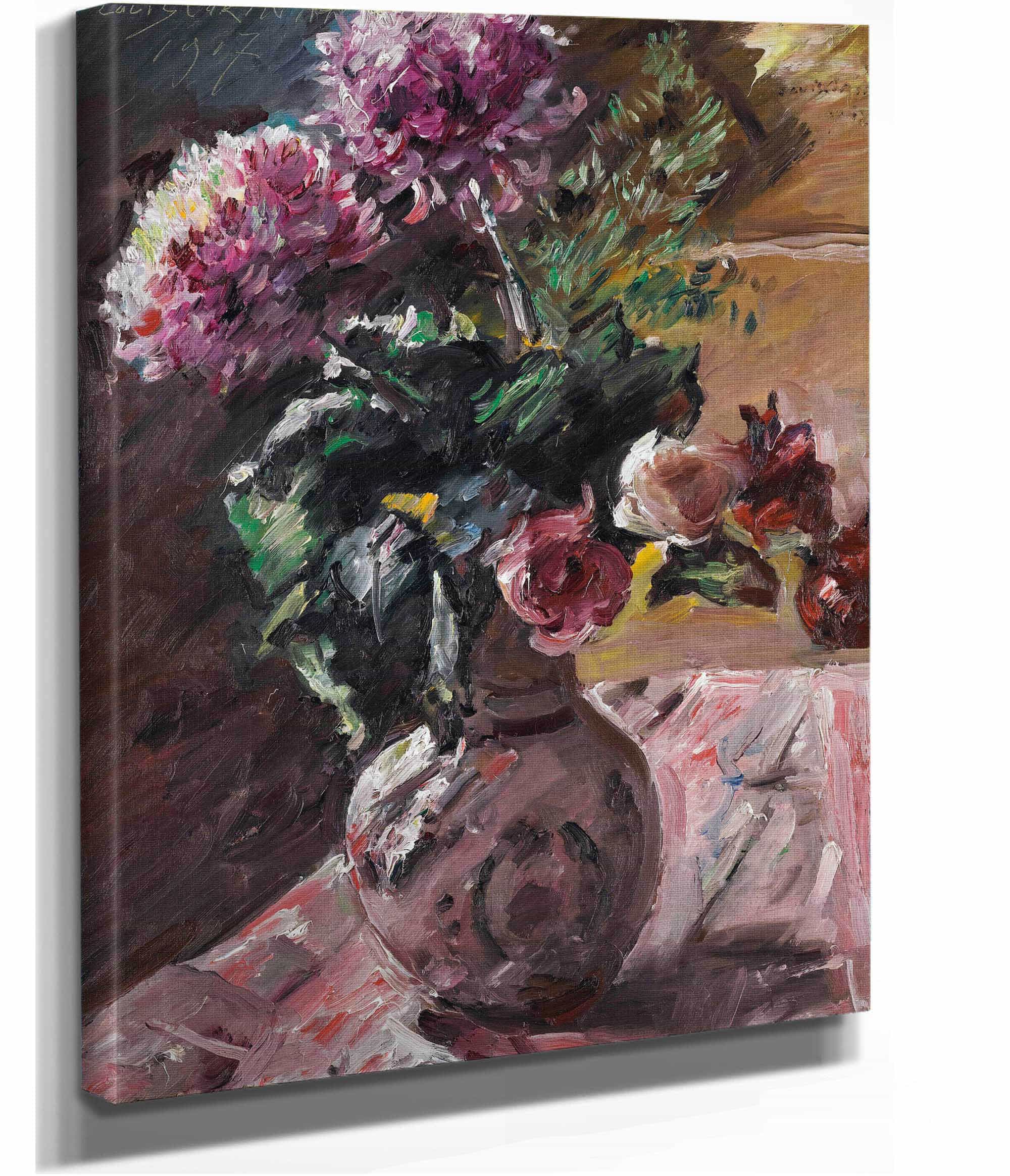 Chrysanthemen Und Rosen Im Krug Chrysanthemums And Roses In A Pitcher by Lovis Corinth - Image 2