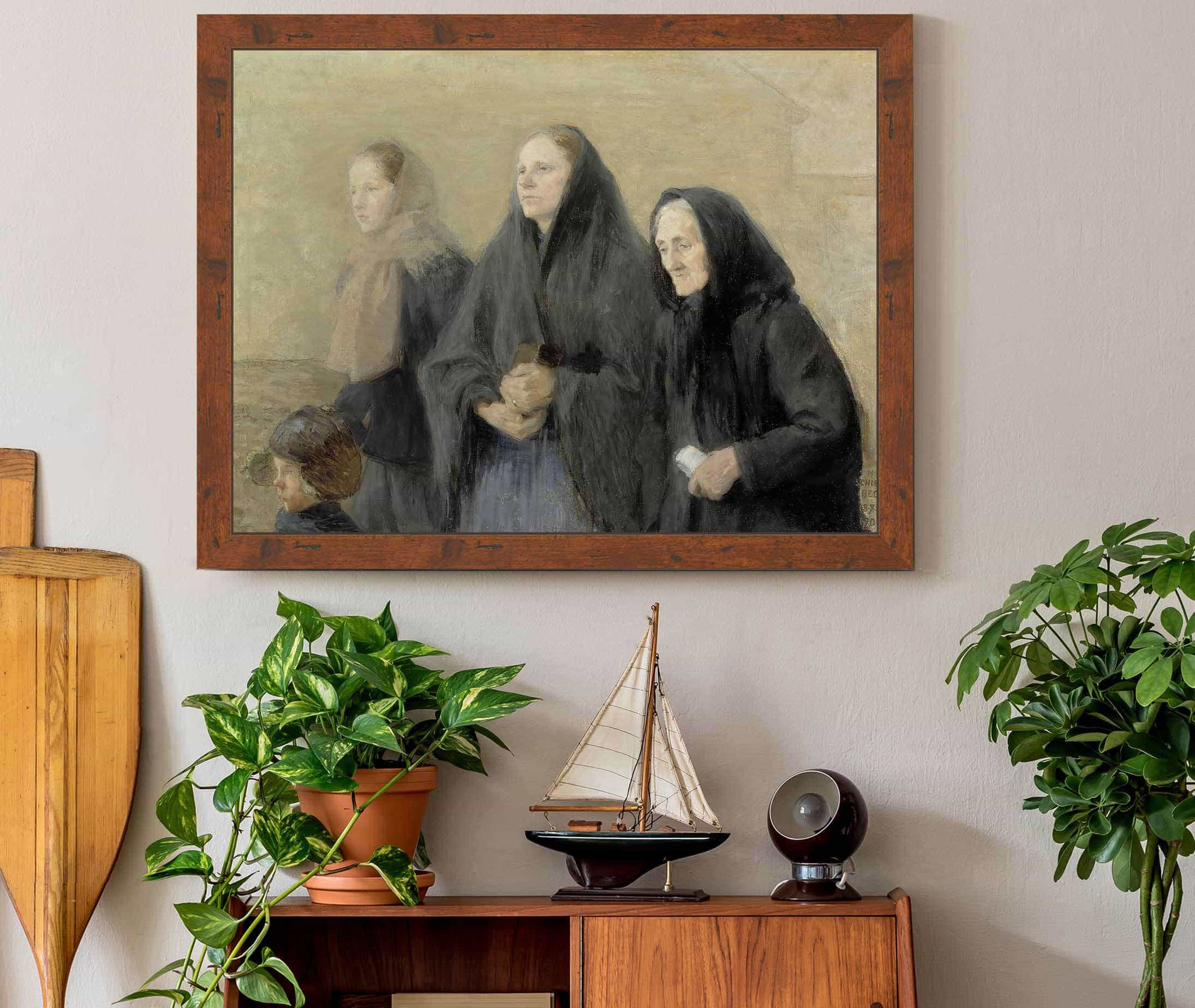 Churchgoers Easter Morning by Helene Schjerfbeck - Image 3