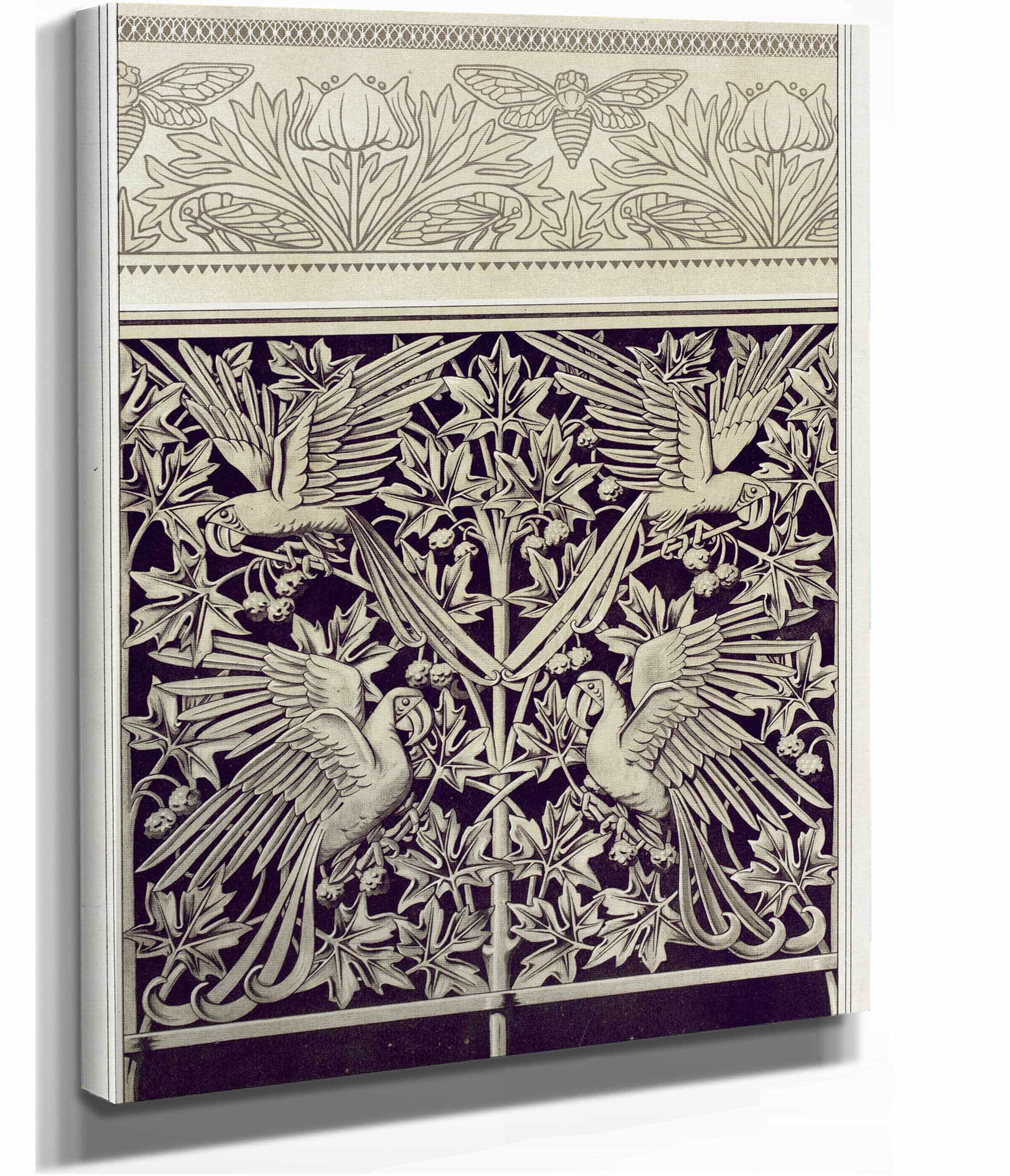 Cigales Et Anemones Bordure De Napperon Aras Et Platane Fonte by Maurice Pillard Verneuil - Image 2