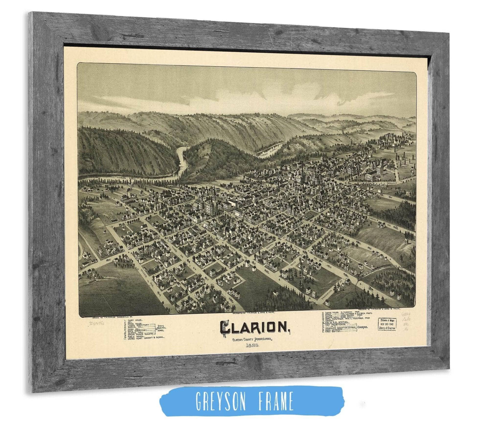 Clarion Clarion County Pennsylvania 1896 State of Pennsylvania - Image 6