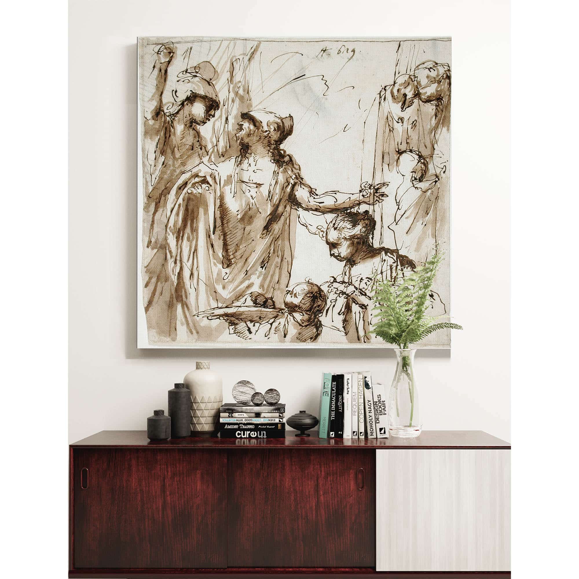 Classical Scene With Offering  by Sebastiano Ricci - Image 5