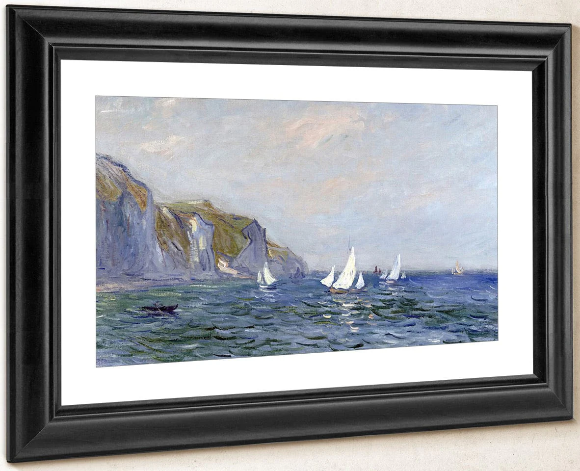 Cliffs And Sailboats At Pourville By Claude Monet - Image 4