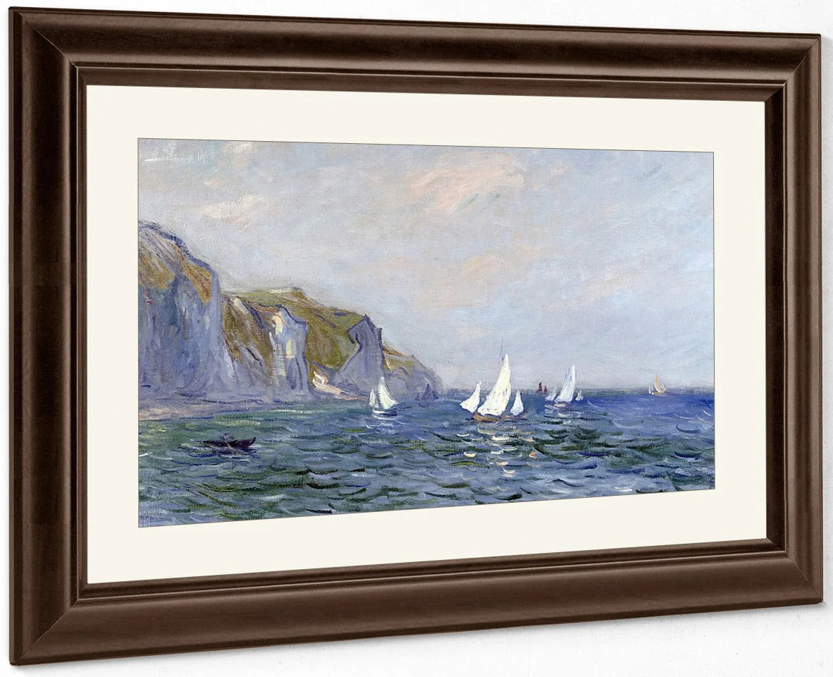 Cliffs And Sailboats At Pourville By Claude Monet - Image 5