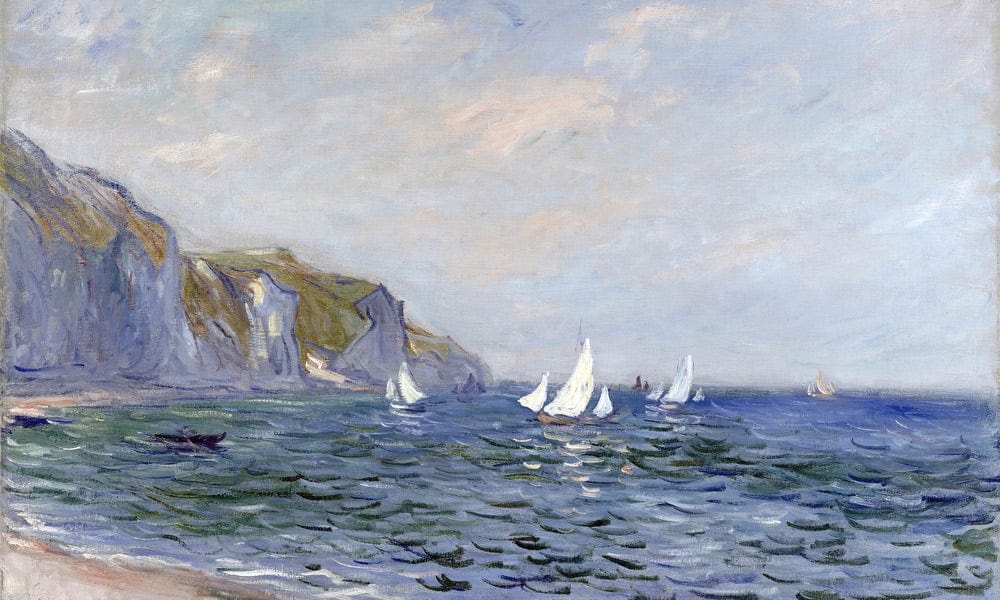 Cliffs And Sailboats At Pourville By Claude Monet - Image 7