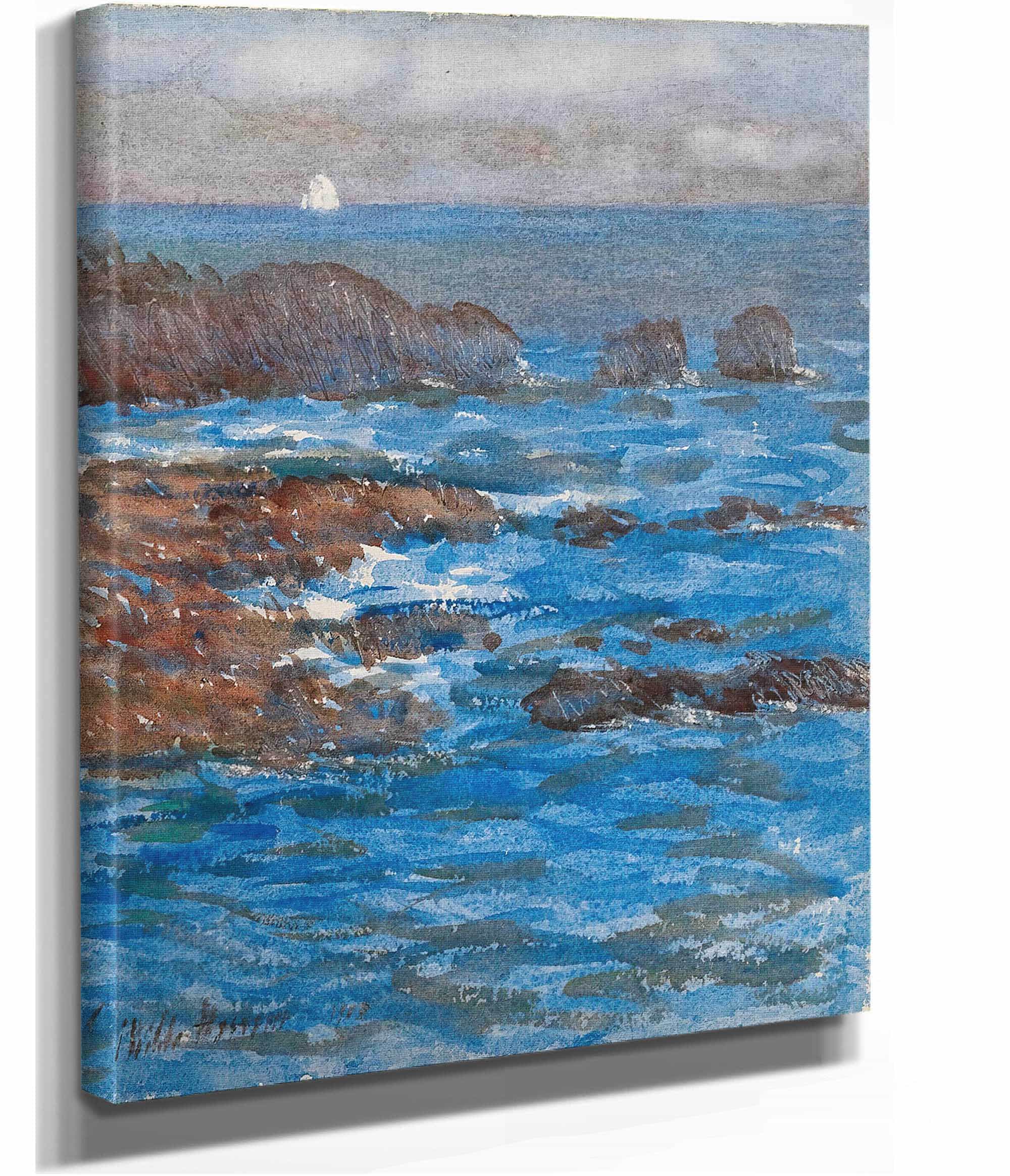 Cliffs And Sea Appeldore by Childe Hassam - Image 2