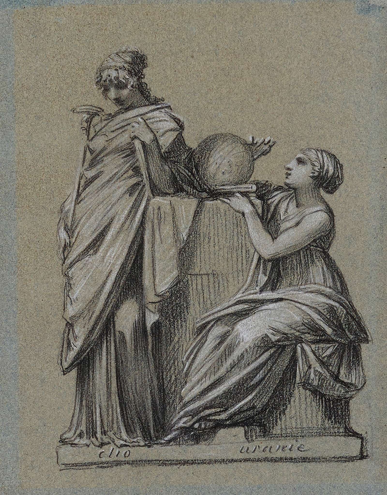 Clio Et Uranie by Pierre Paul Prudhon