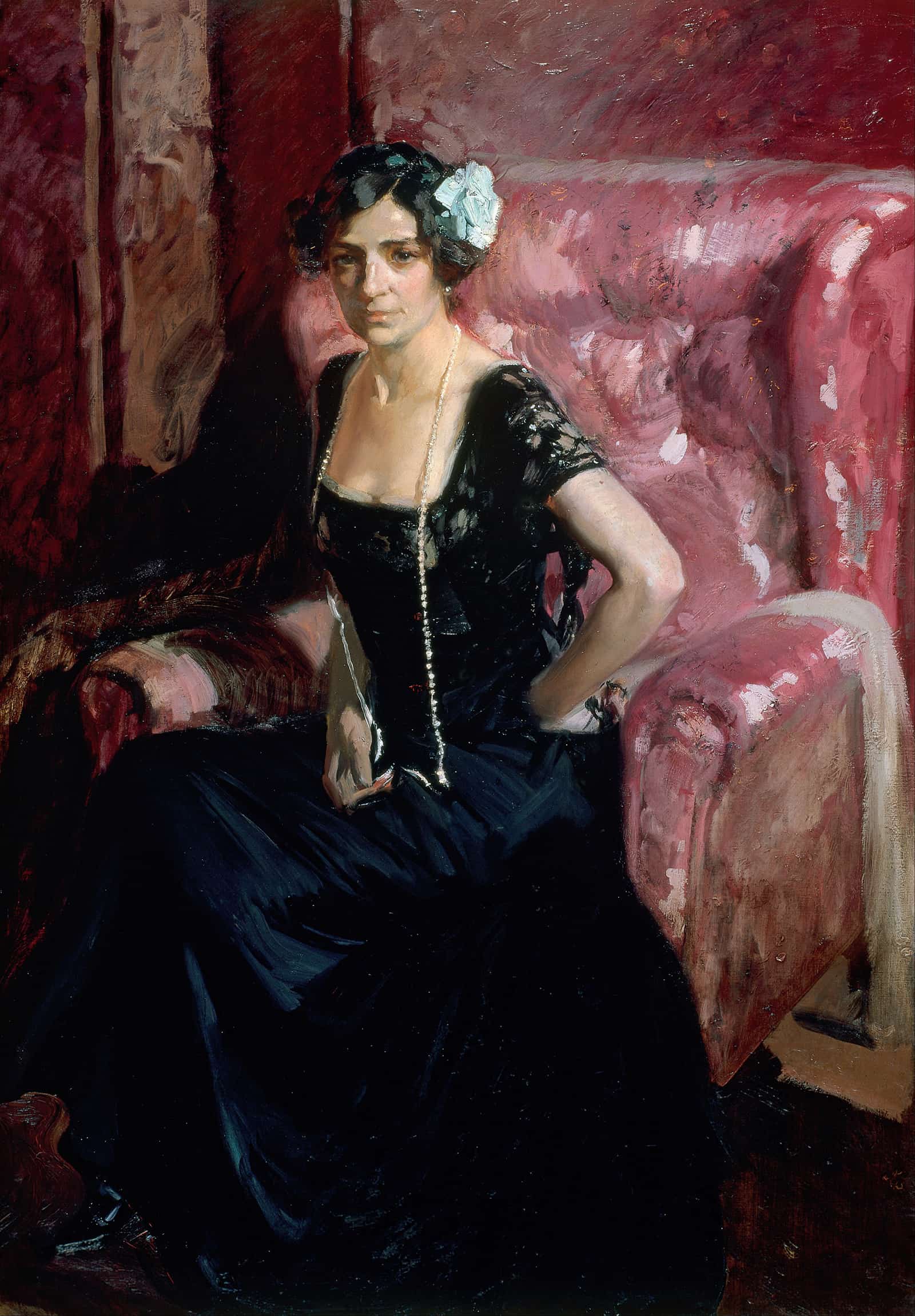 Clotilde In Evening Dress by Joaquin Sorolla - Image 2