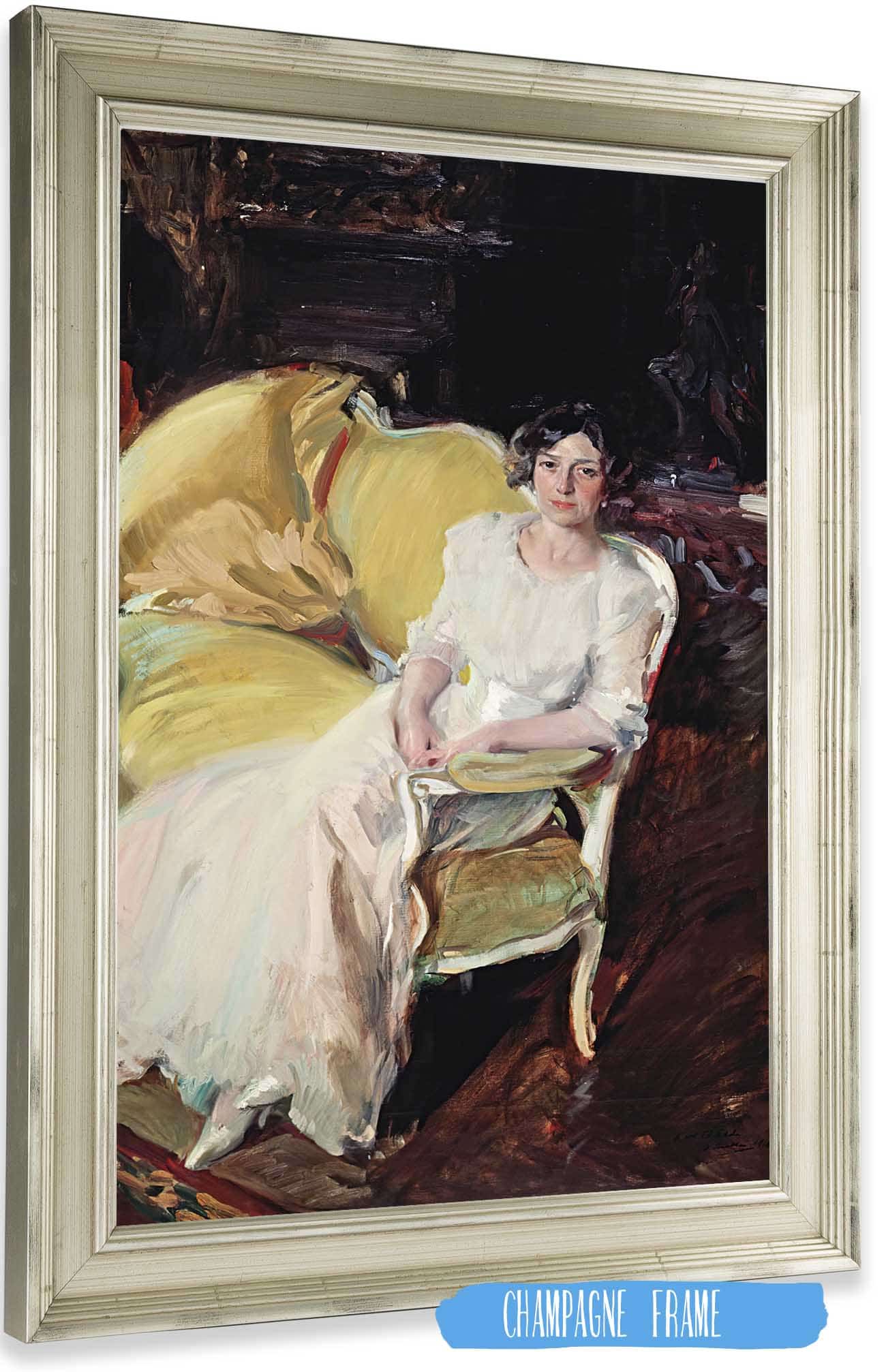 Clotilde Seated On The Sofa by Joaquin Sorolla