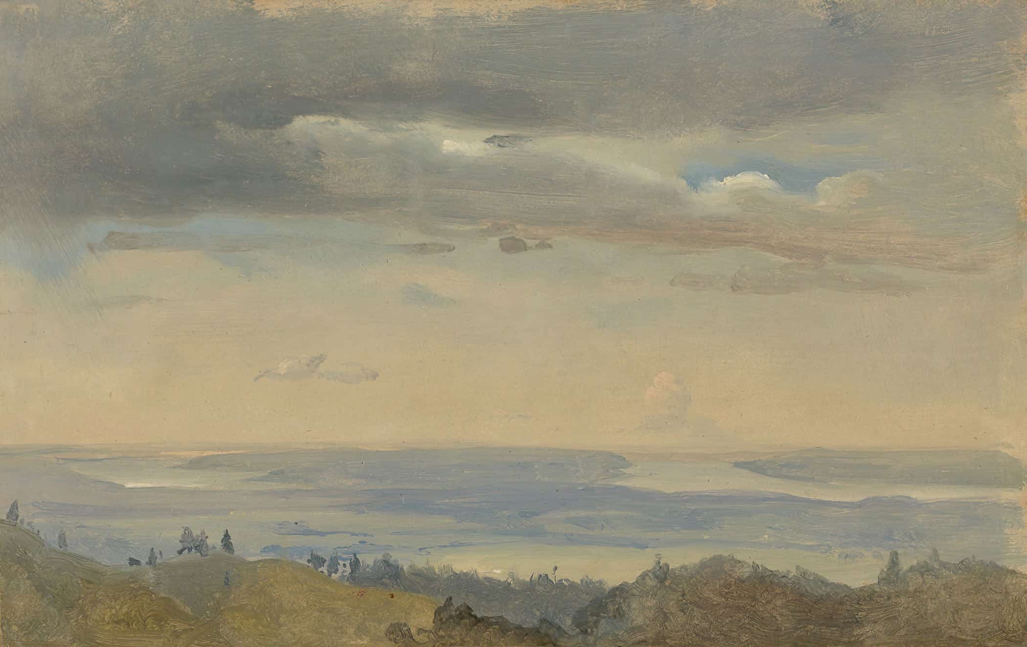 Cloud Study With River Landscape by Johan Christian Dahl - Image 2
