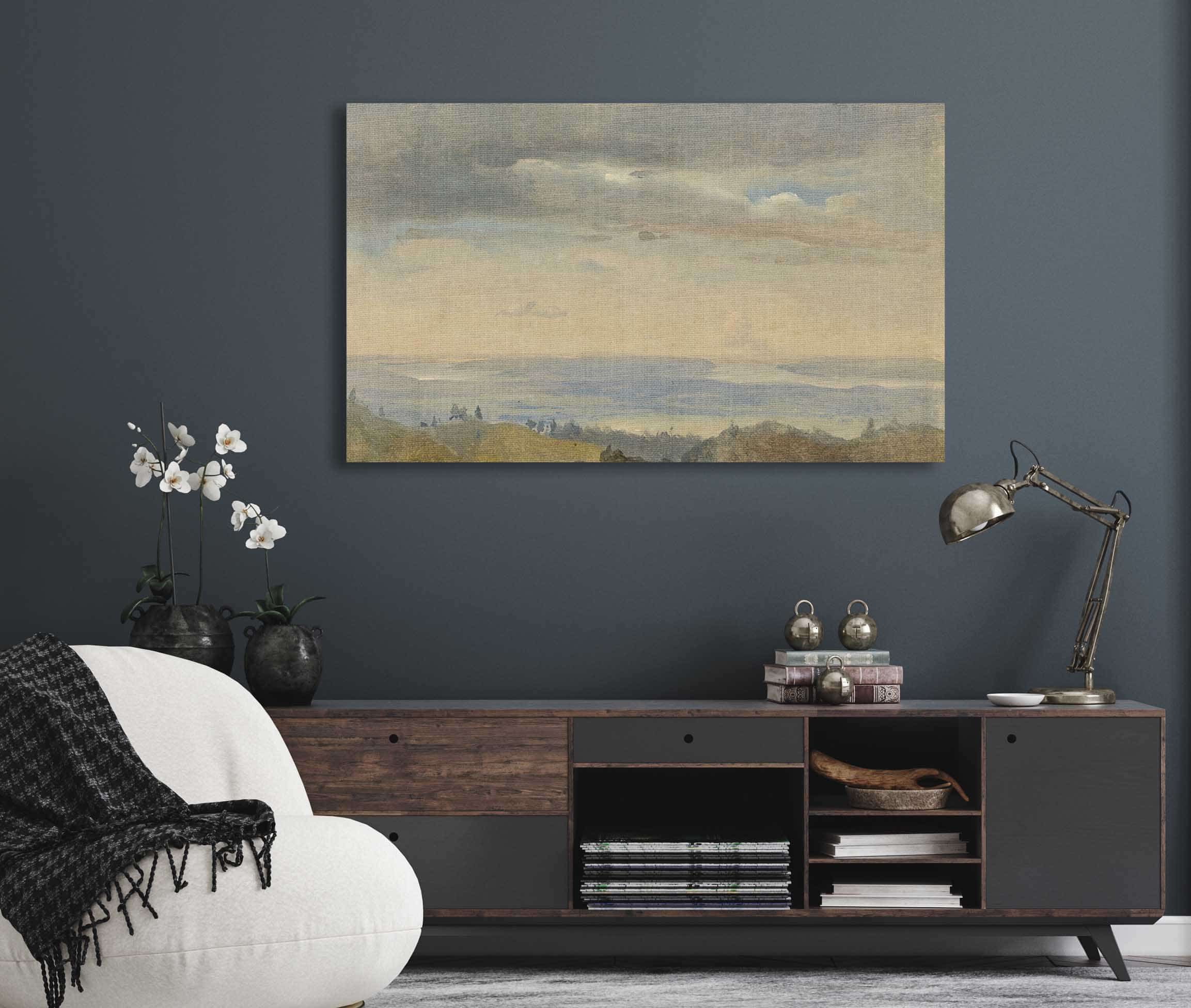 Cloud Study With River Landscape by Johan Christian Dahl - Image 5